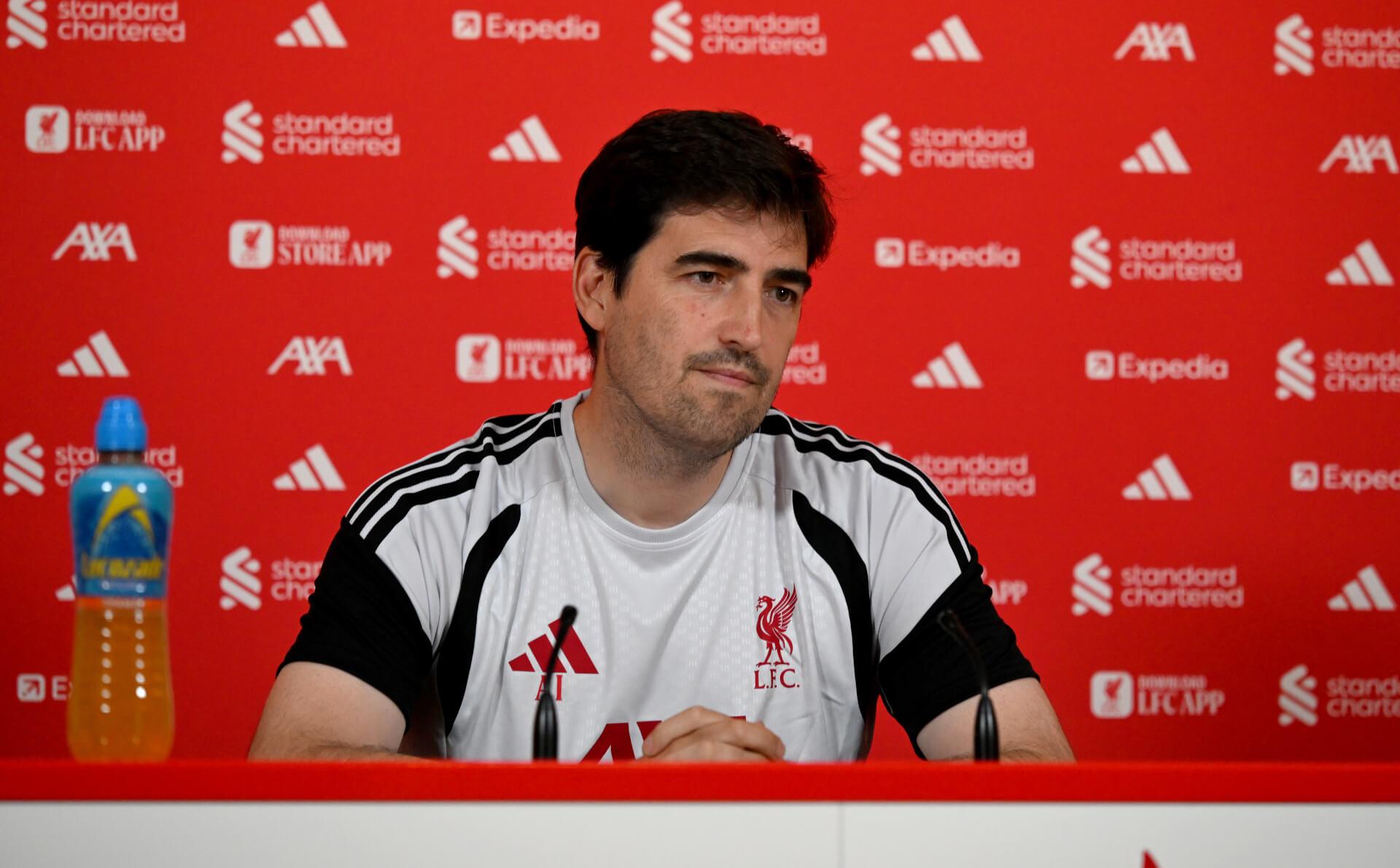 Friday: Watch Andoni Iraola's Liverpool v Fulham press conference live