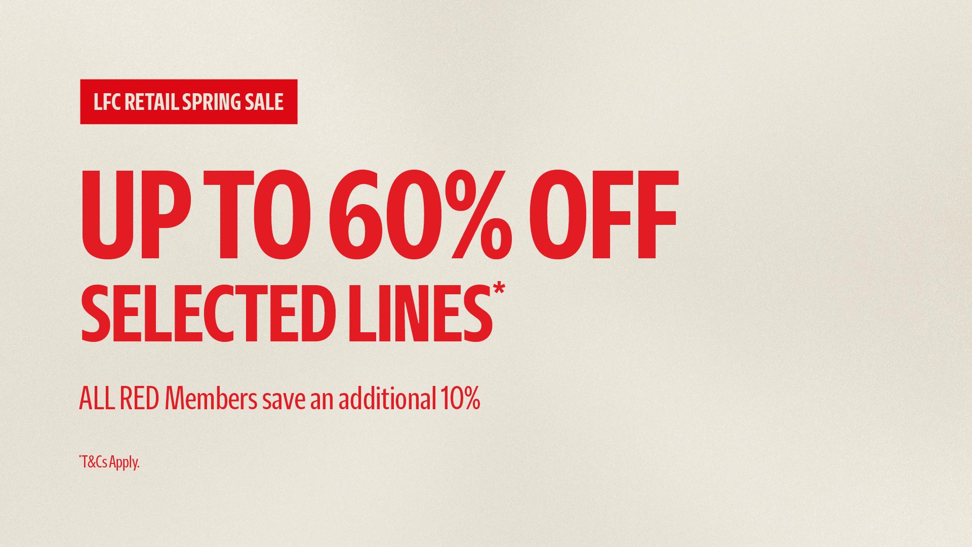 Save up to 60% in the LFC Retail spring sale now