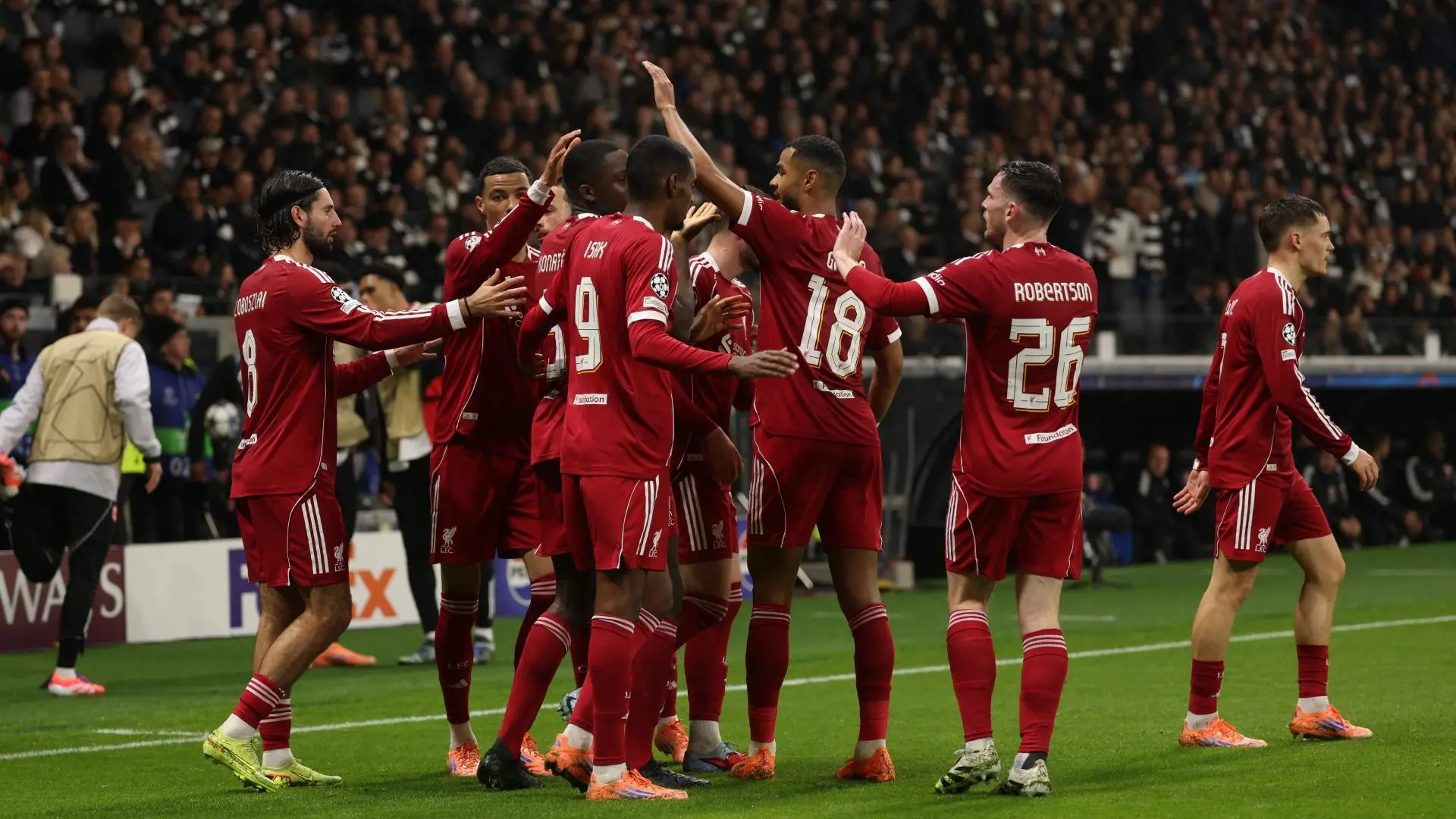 Liverpool respond with 5-1 win at Eintracht Frankfurt in Champions League