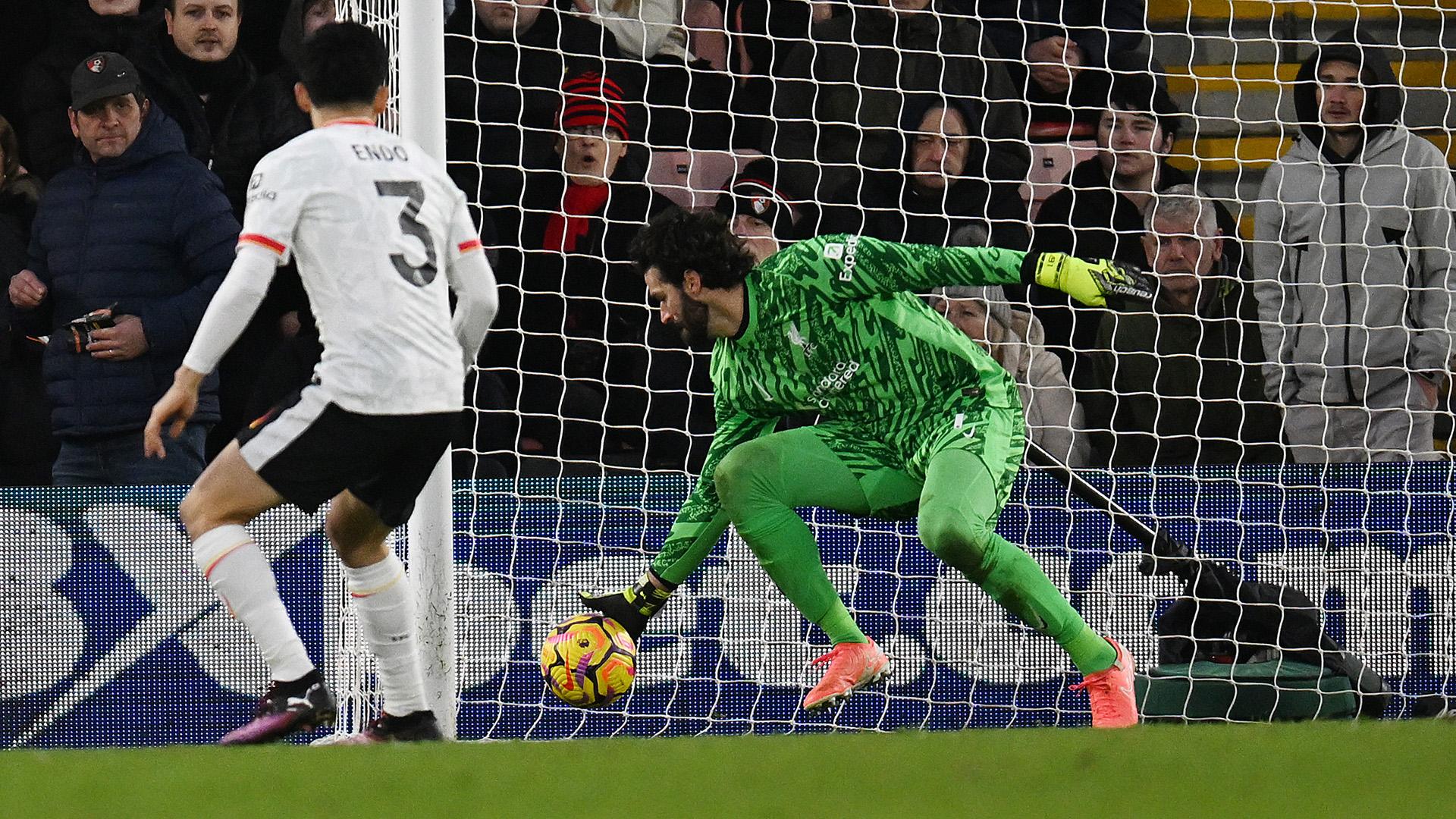 Alisson Becker shortlisted for Premier League Save of the Month