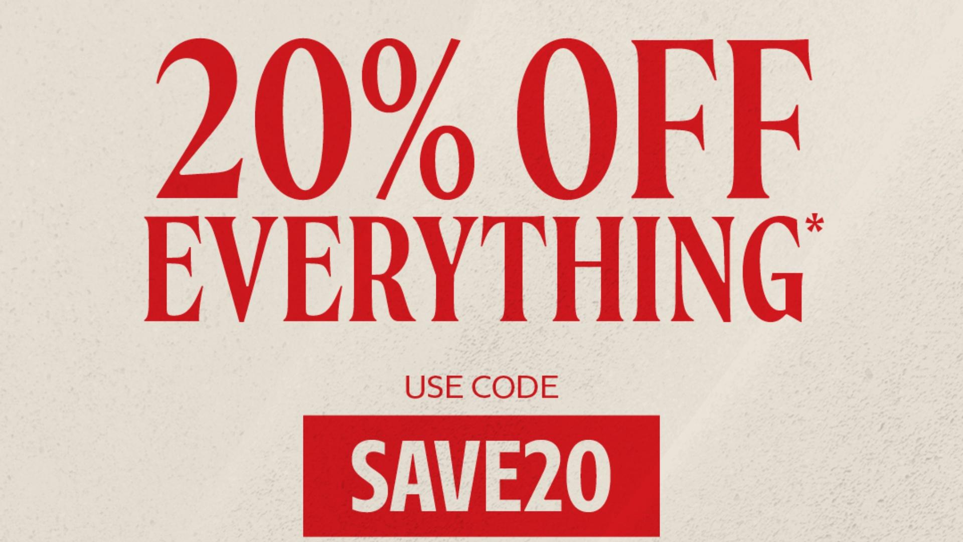 Last chance: Get 20% off everything with LFC Retail
