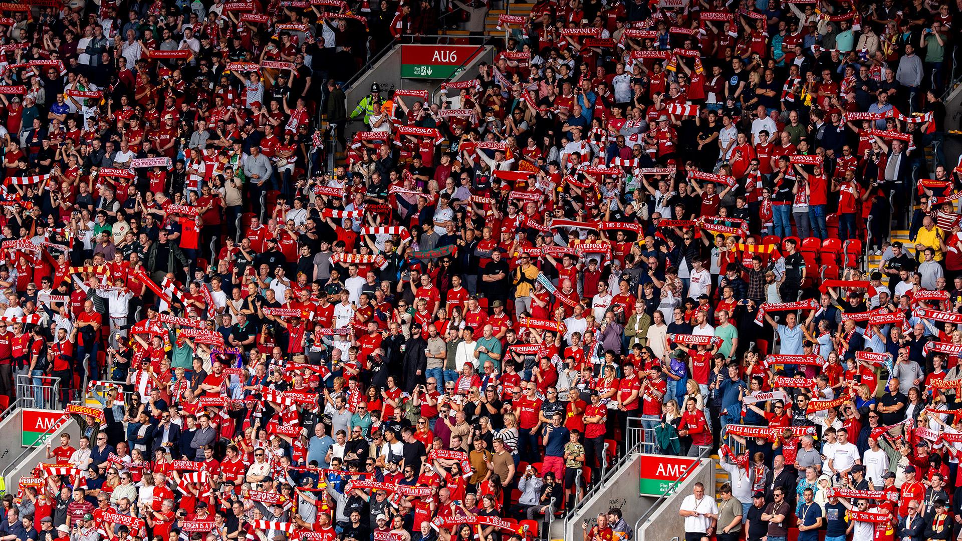Liverpool FC matchday ticketing data from the 2024-25 season
