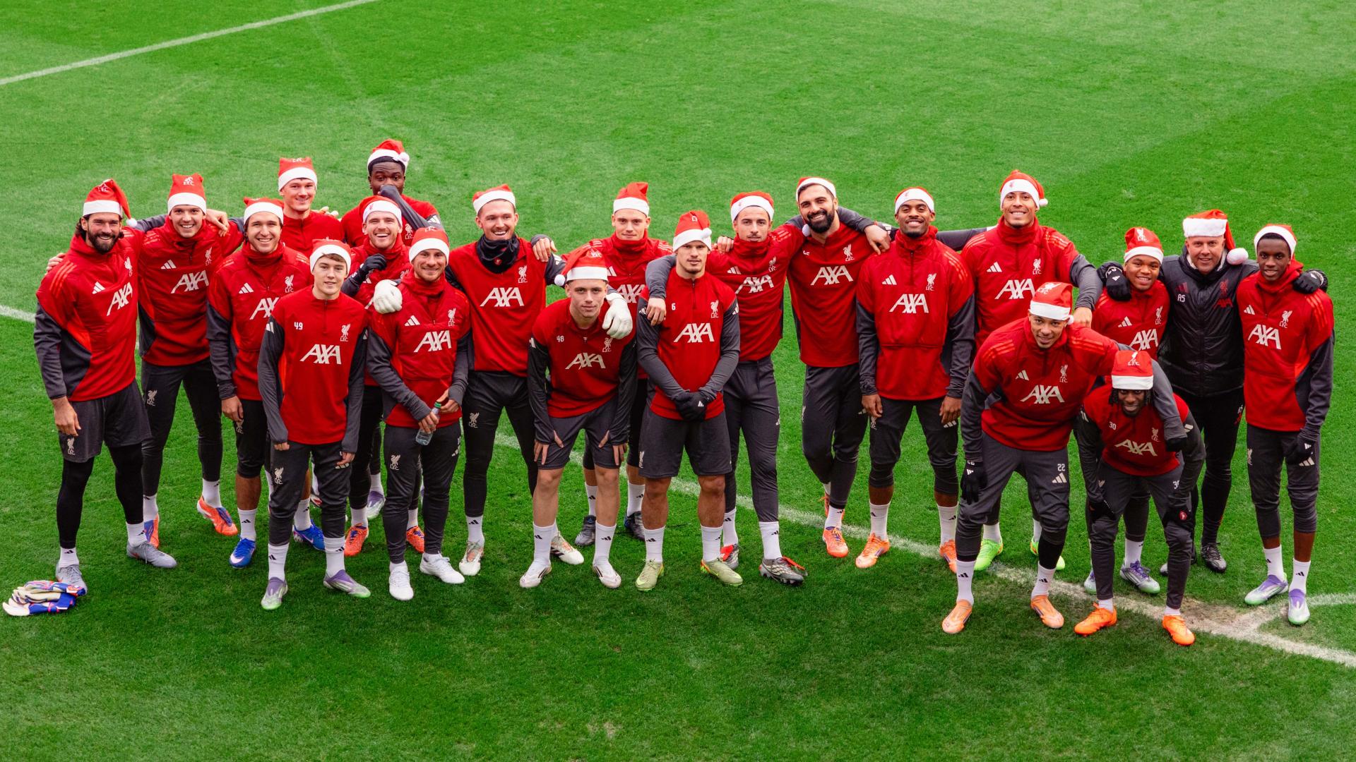 Gallery: Liverpool squad pose for annual Christmas photo