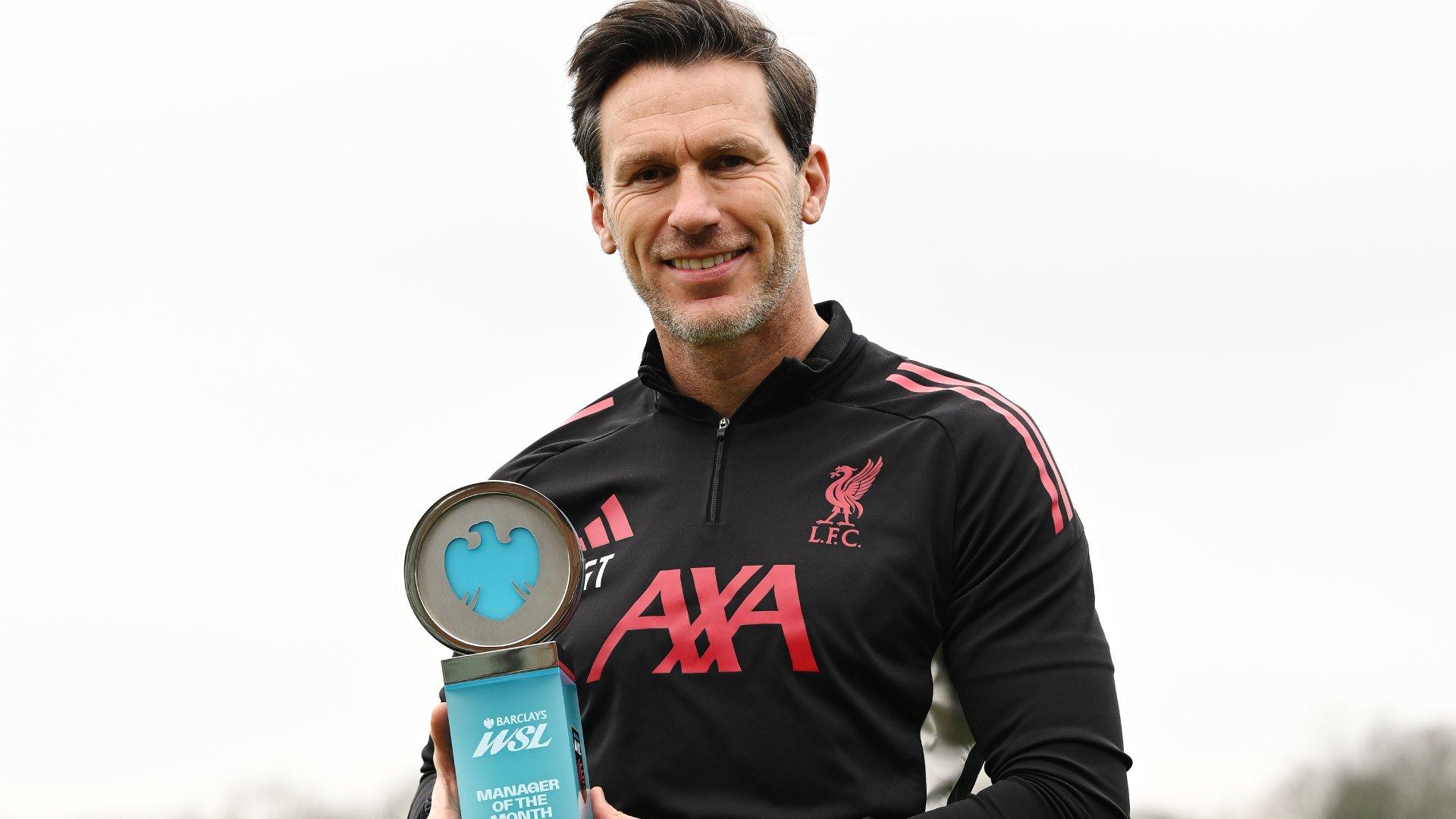 Gareth Taylor wins WSL Manager of the Month award