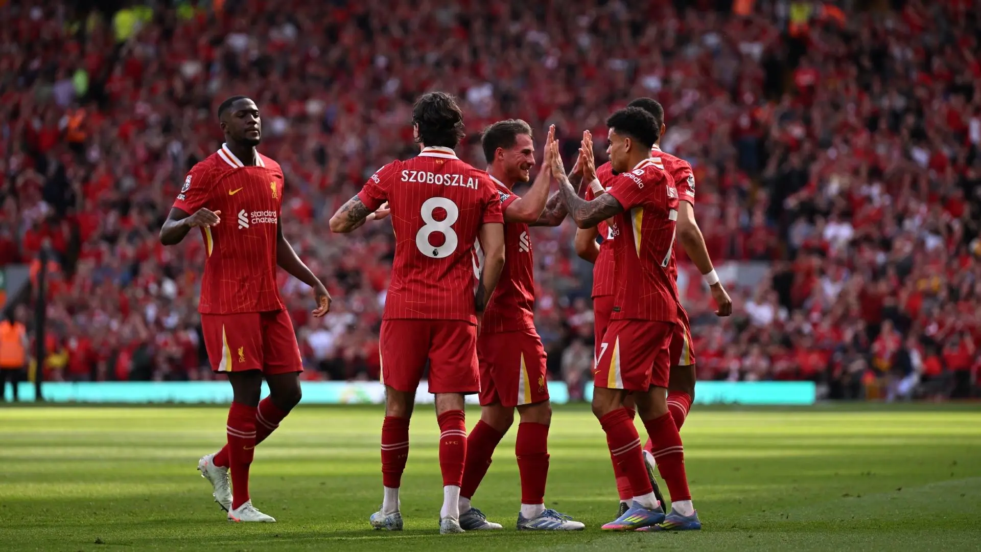 Liverpool seal Premier League title at Anfield with 5-1 win over Tottenham