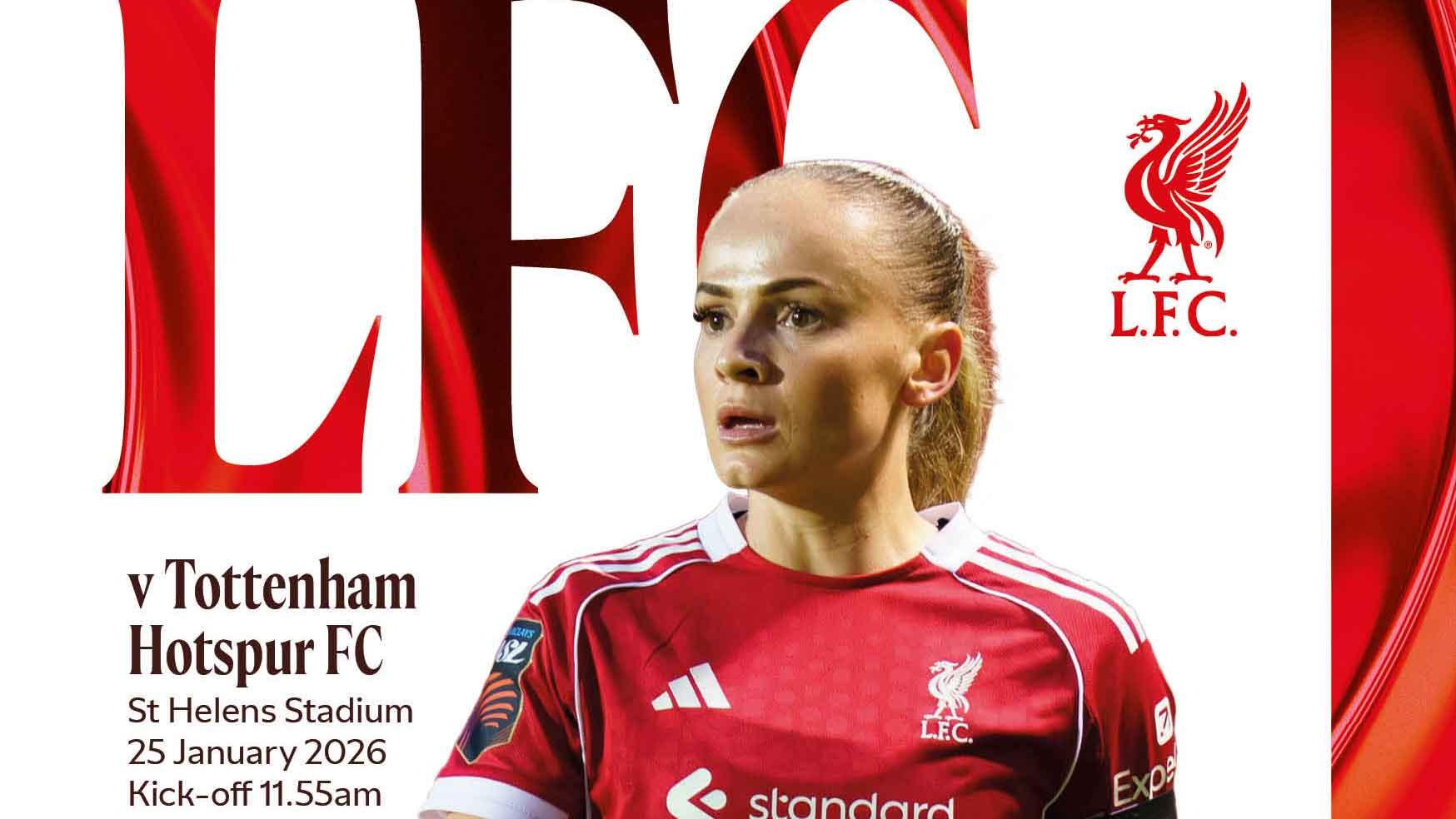 Get your LFC Women v Tottenham matchday programme