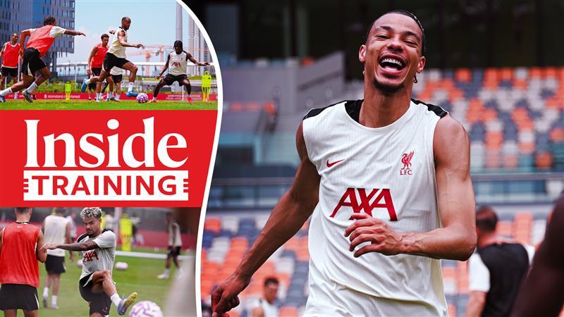Inside Training: Ekitike involved as Liverpool train pre-AC Milan