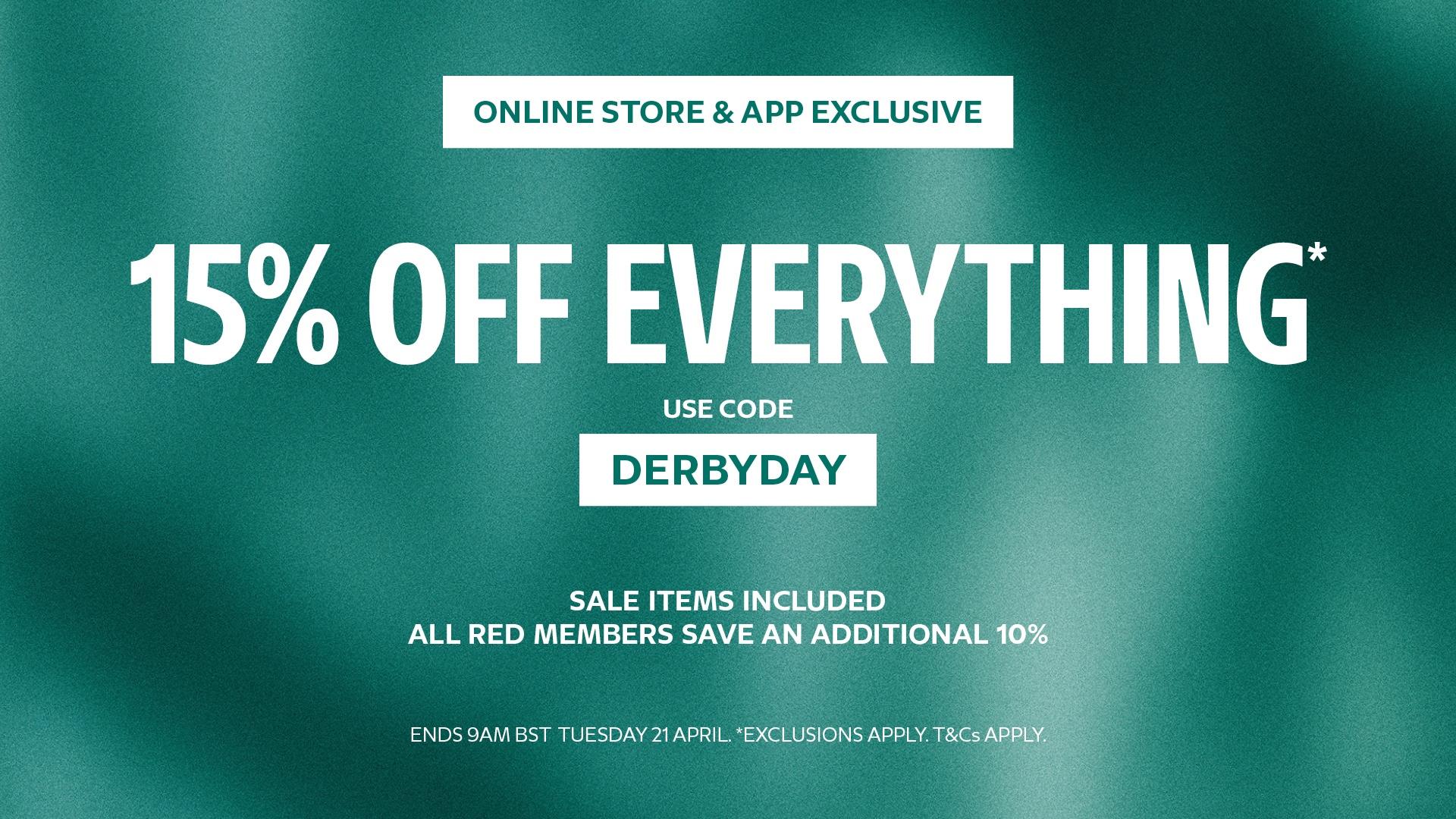Derby day discount: Get 15% off in the LFC Store app and online