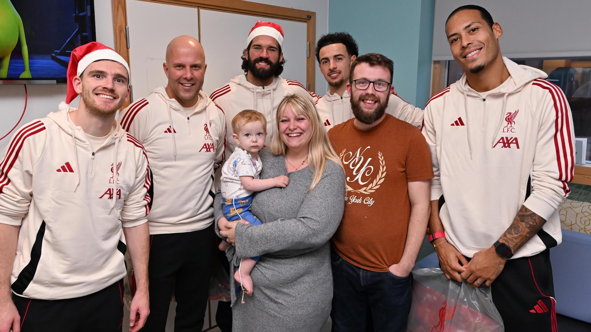 Photos: Liverpool squad make annual Christmas visit to Alder Hey