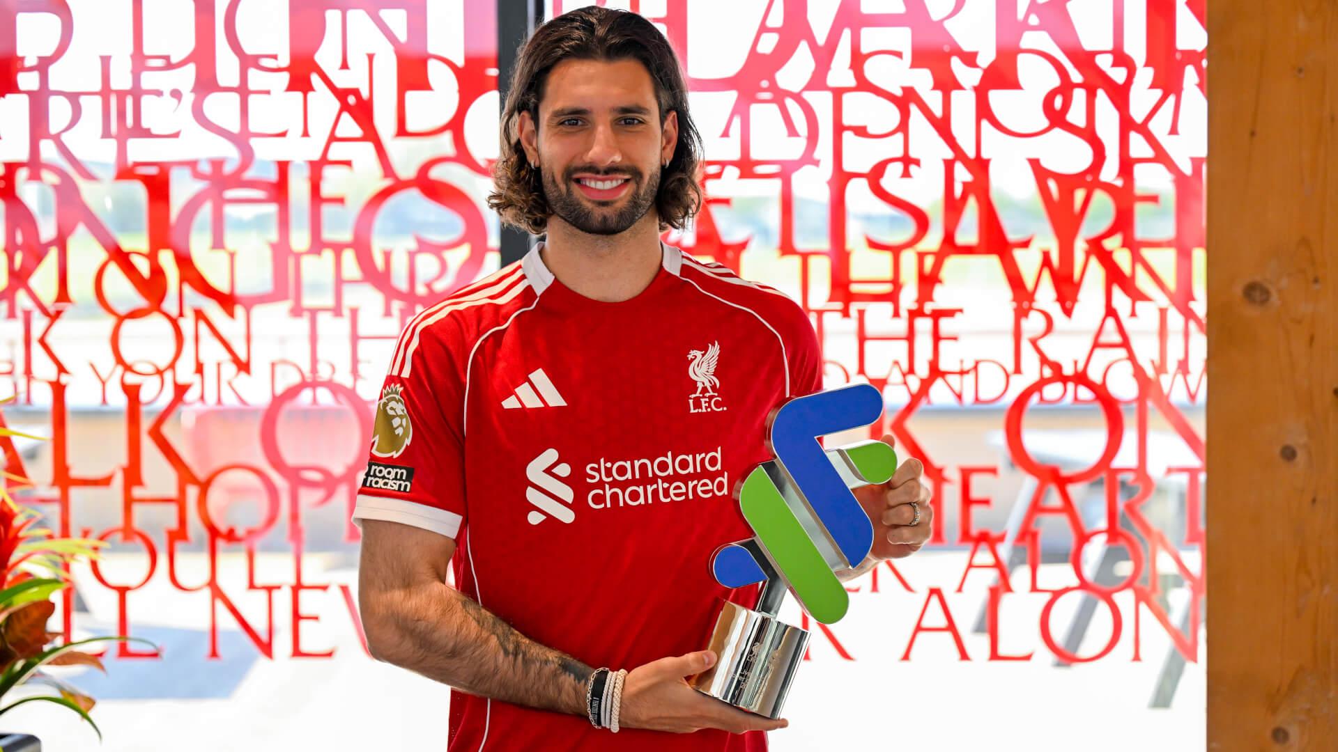 Dominik Szoboszlai retains Liverpool's Player of the Month award