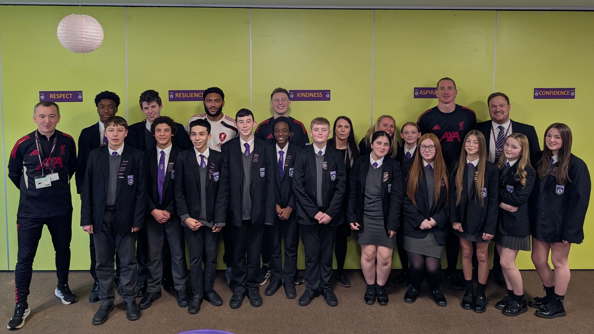 Joe Gomez visits LFC Foundation's Onside programme