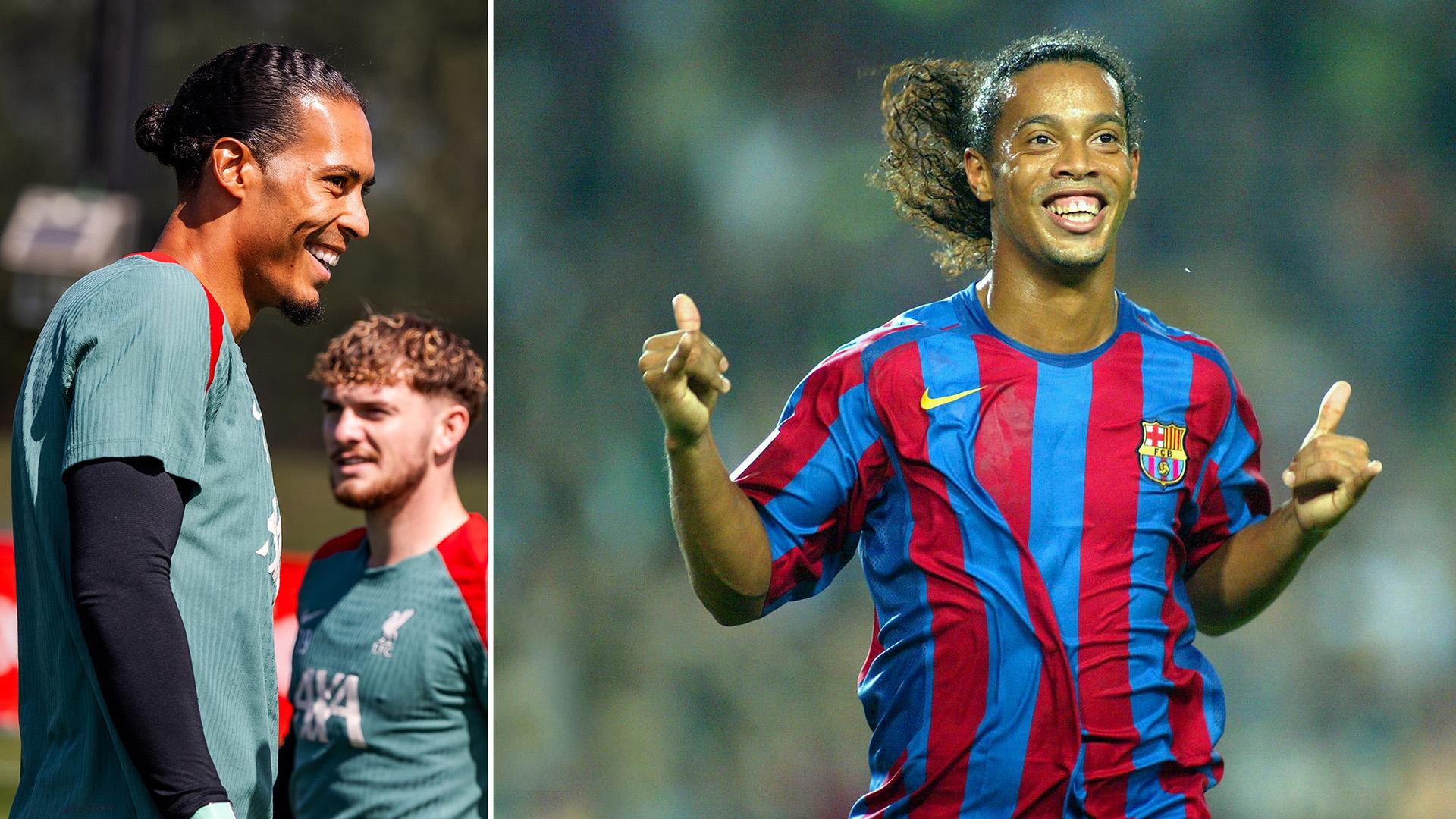 Why Ronaldinho was Virgil van Dijk's first football idol