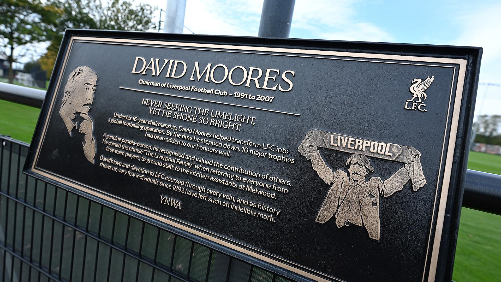 LFC honours David Moores with plaque unveiling at Kirkby Academy