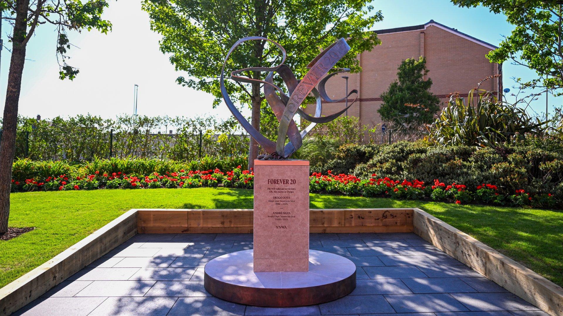 Liverpool FC unveils poignant memorial to Diogo Jota and André Silva