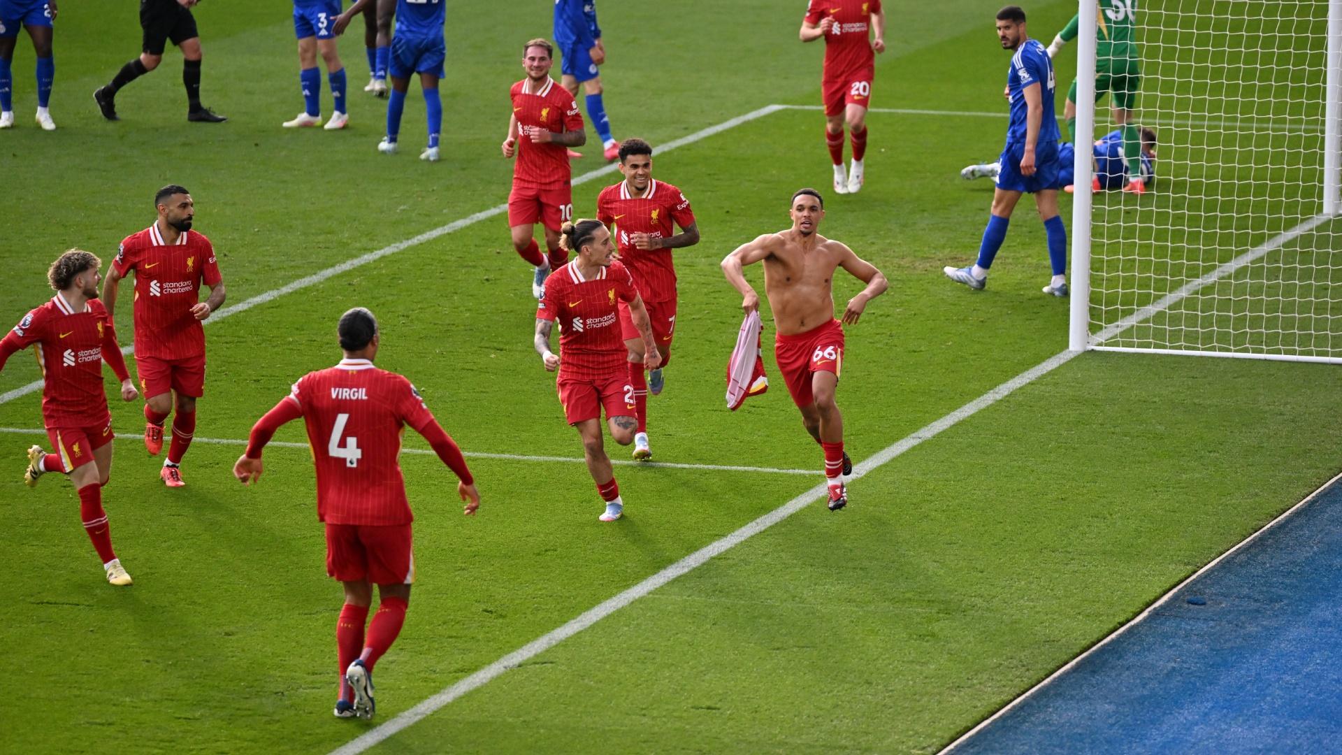 11 great celebration photos from Liverpool's win at Leicester City