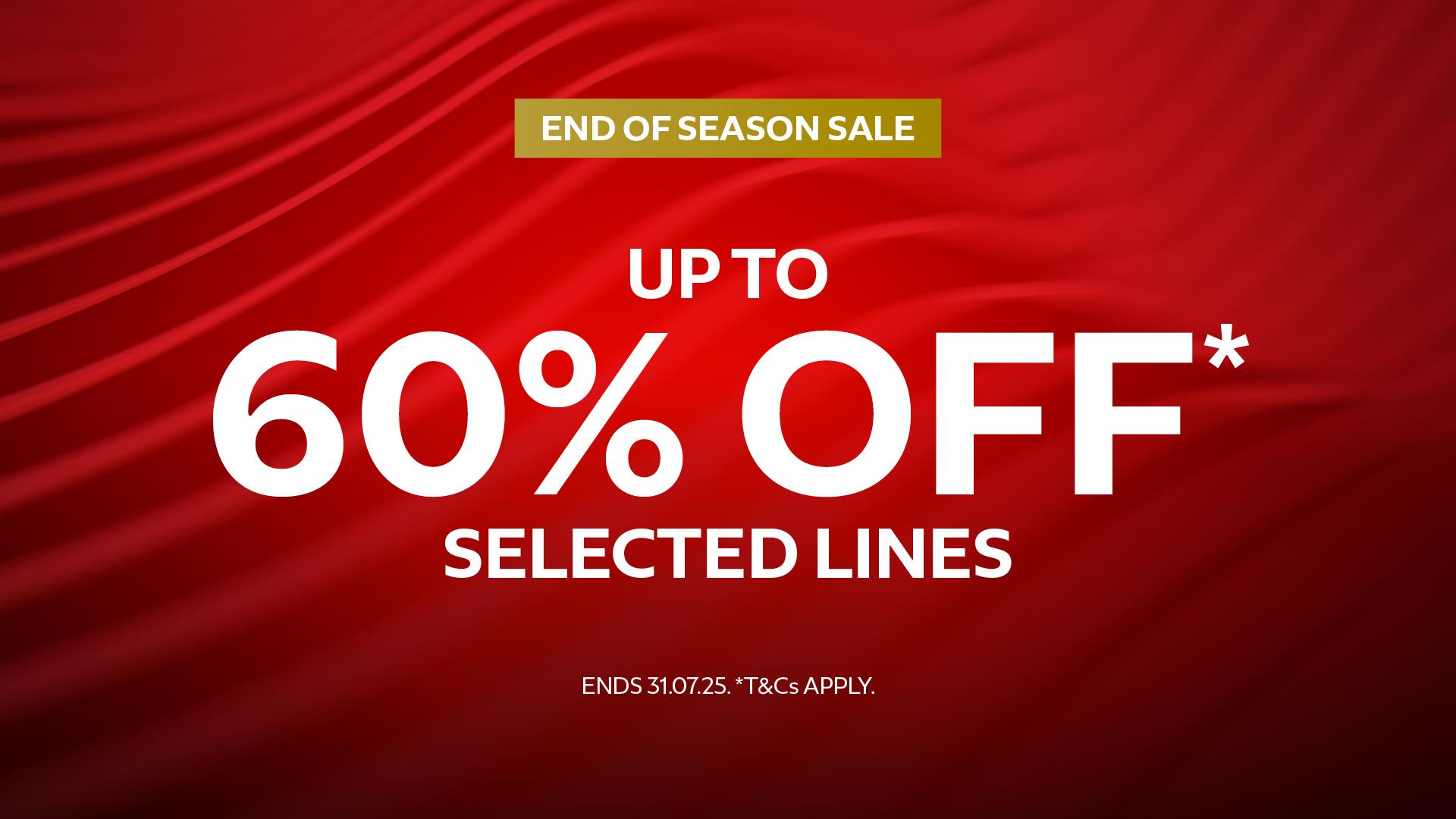 End-of-season sale: Enjoy up to 60% off with LFC Retail