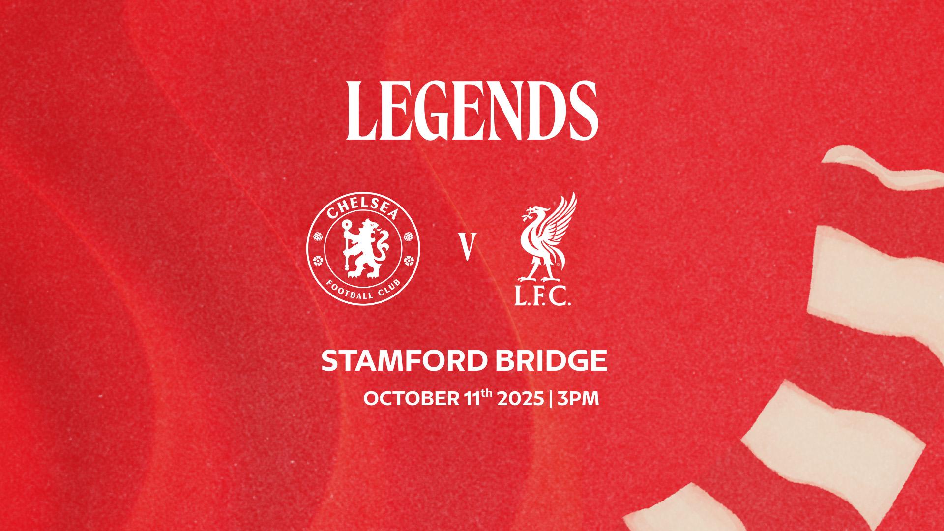 Liverpool FC Legends to take on Chelsea Legends at Stamford Bridge