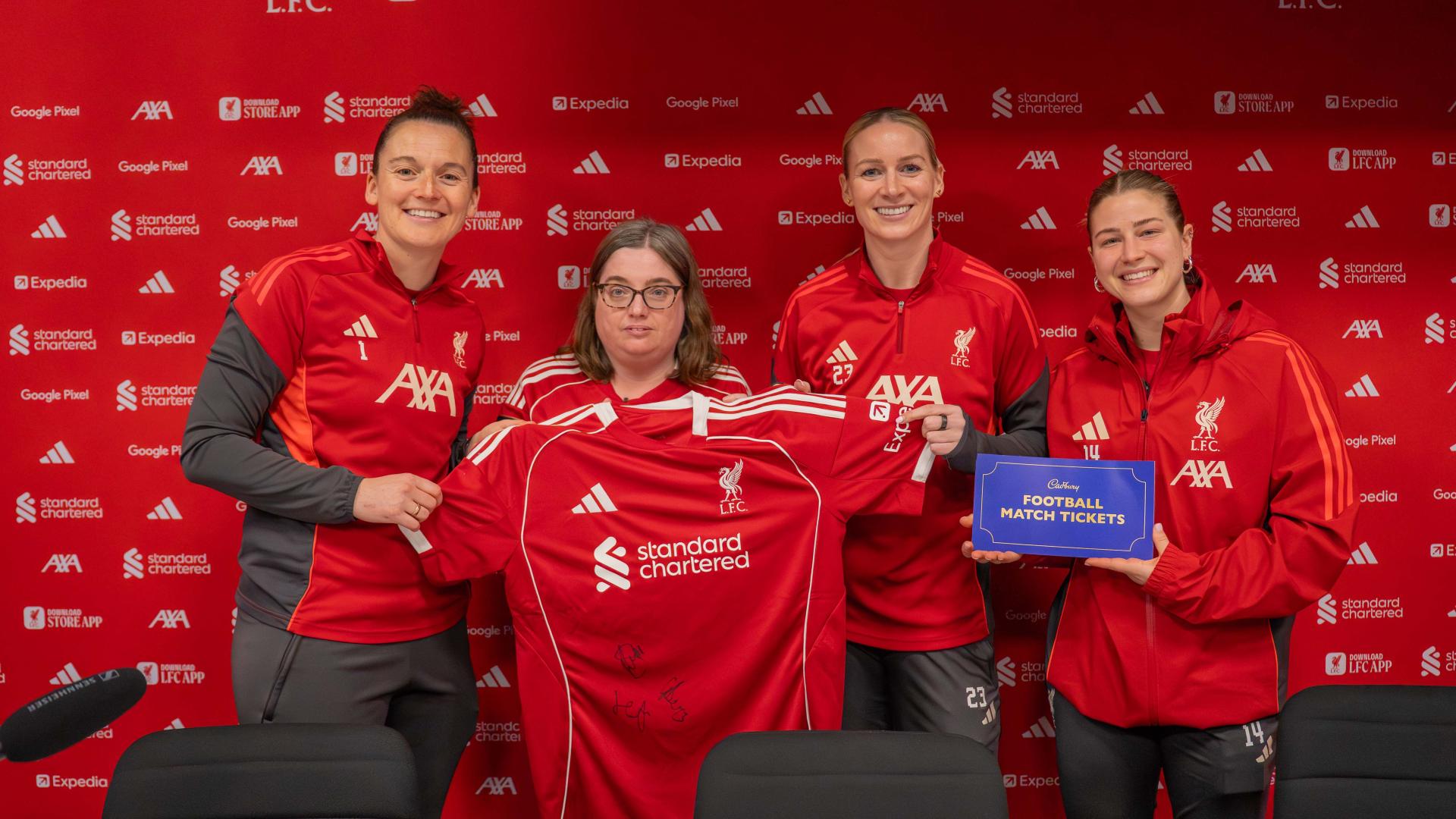 LFC Women and Cadbury unite to support Fans Supporting Foodbanks at Anfield