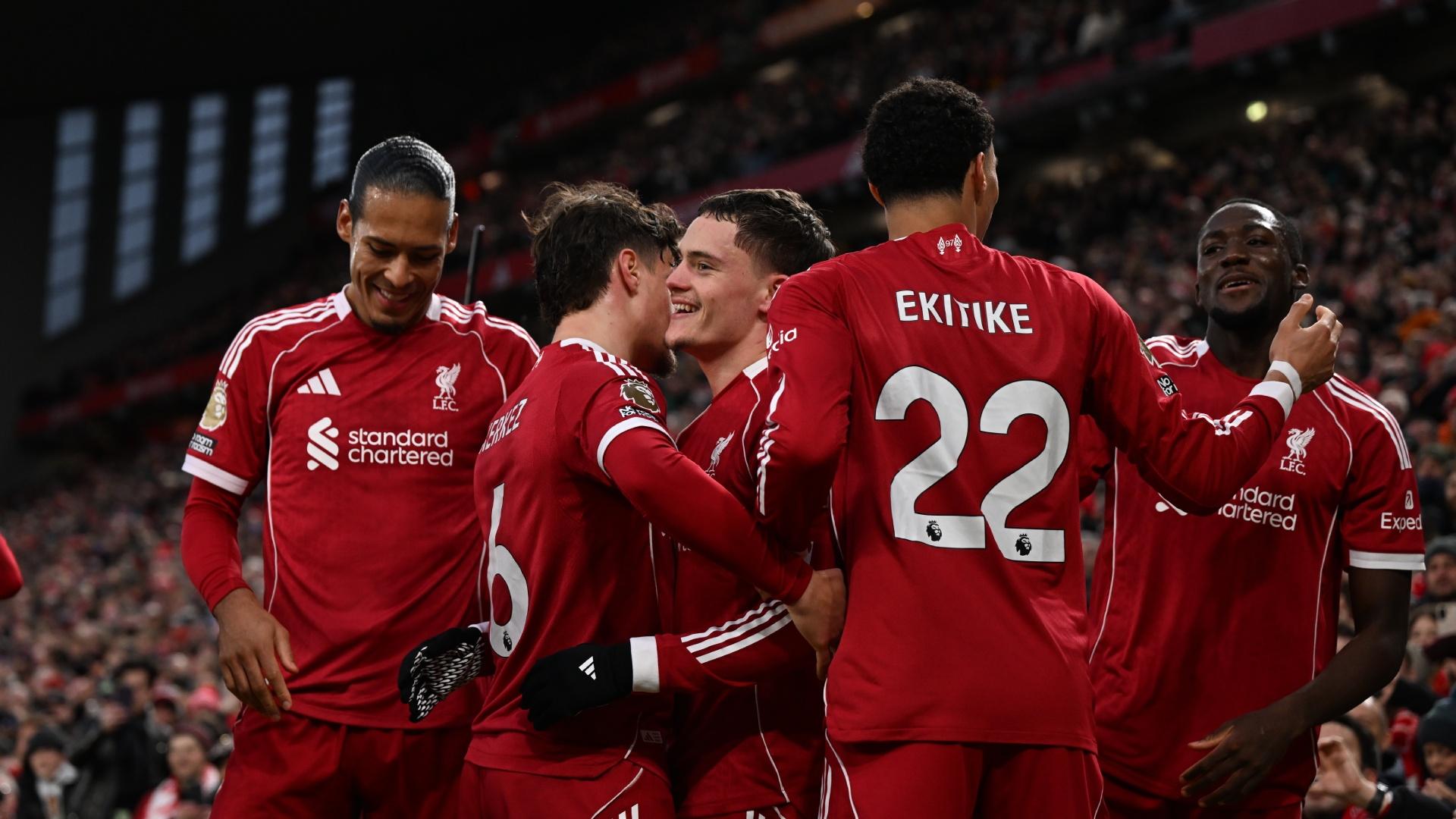 Gravenberch and Wirtz score as Liverpool end 2025 with win over Wolves