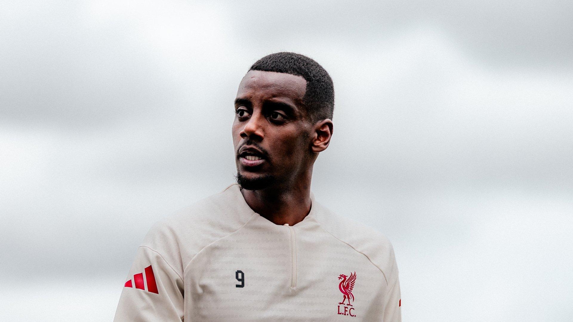 Photos: Alexander Isak completes first training session with Liverpool