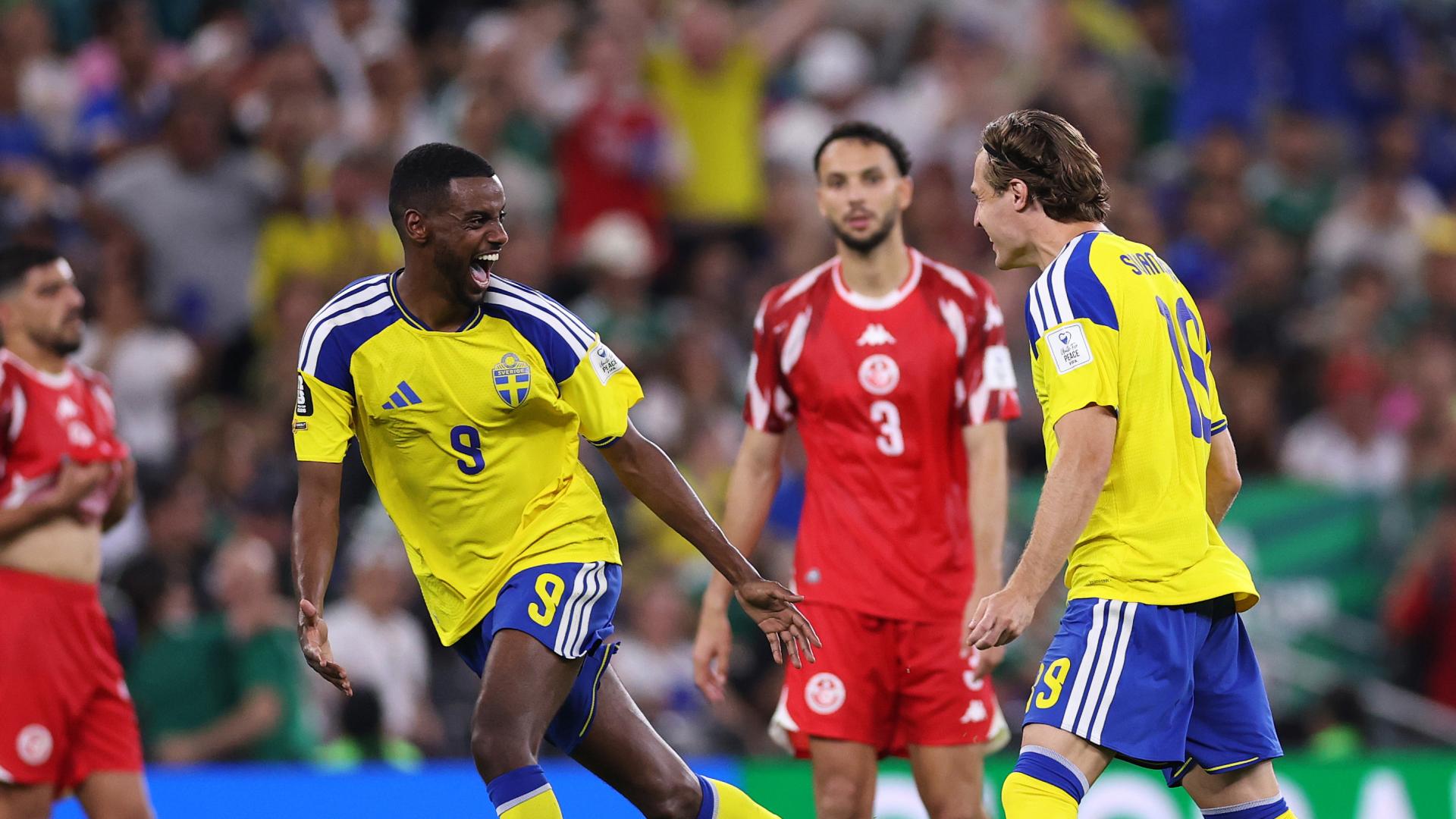 World Cup: Alexander Isak scores and assists twice for Sweden
