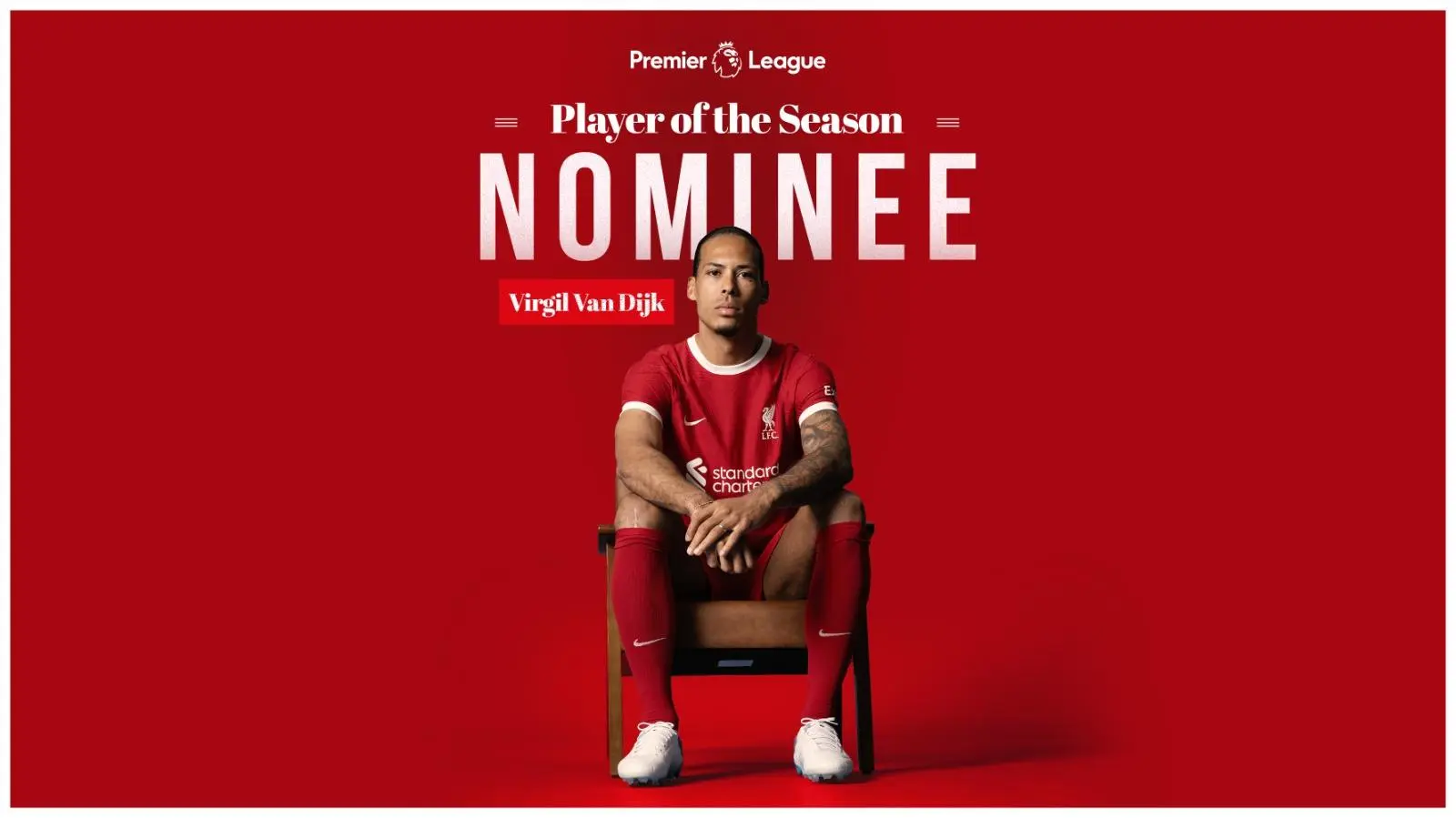 Virgil van Dijk up for Premier League Player of the Season