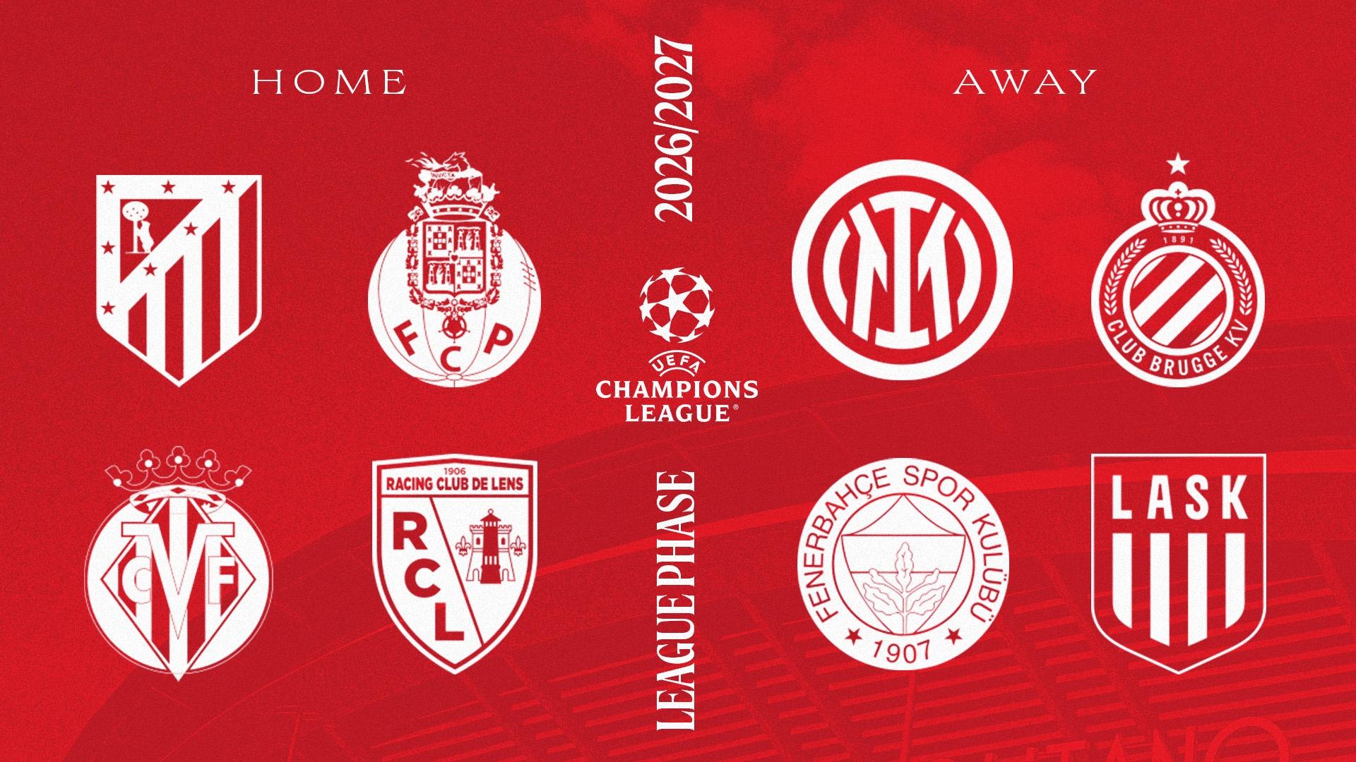 Champions League: Fixture details for Liverpool's eight league-phase matches