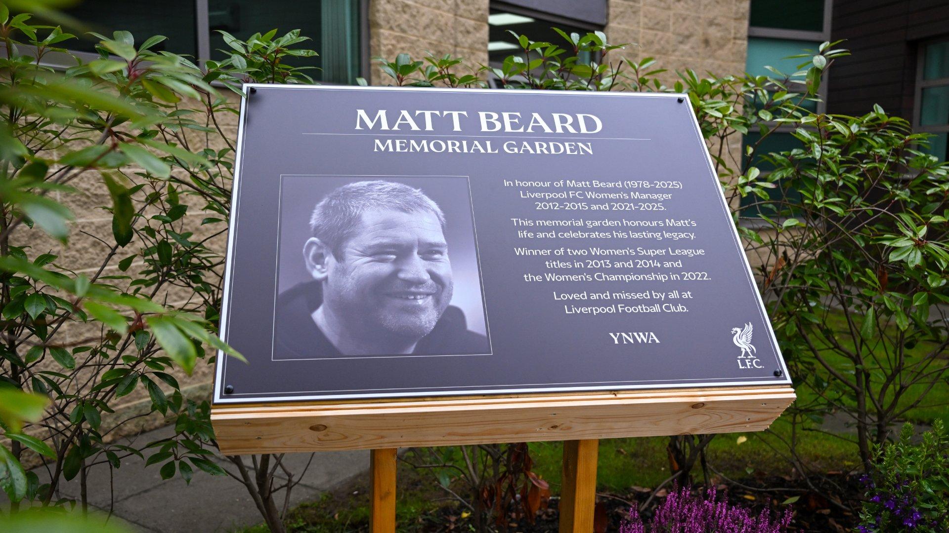 Liverpool FC honours former women's manager Matt Beard