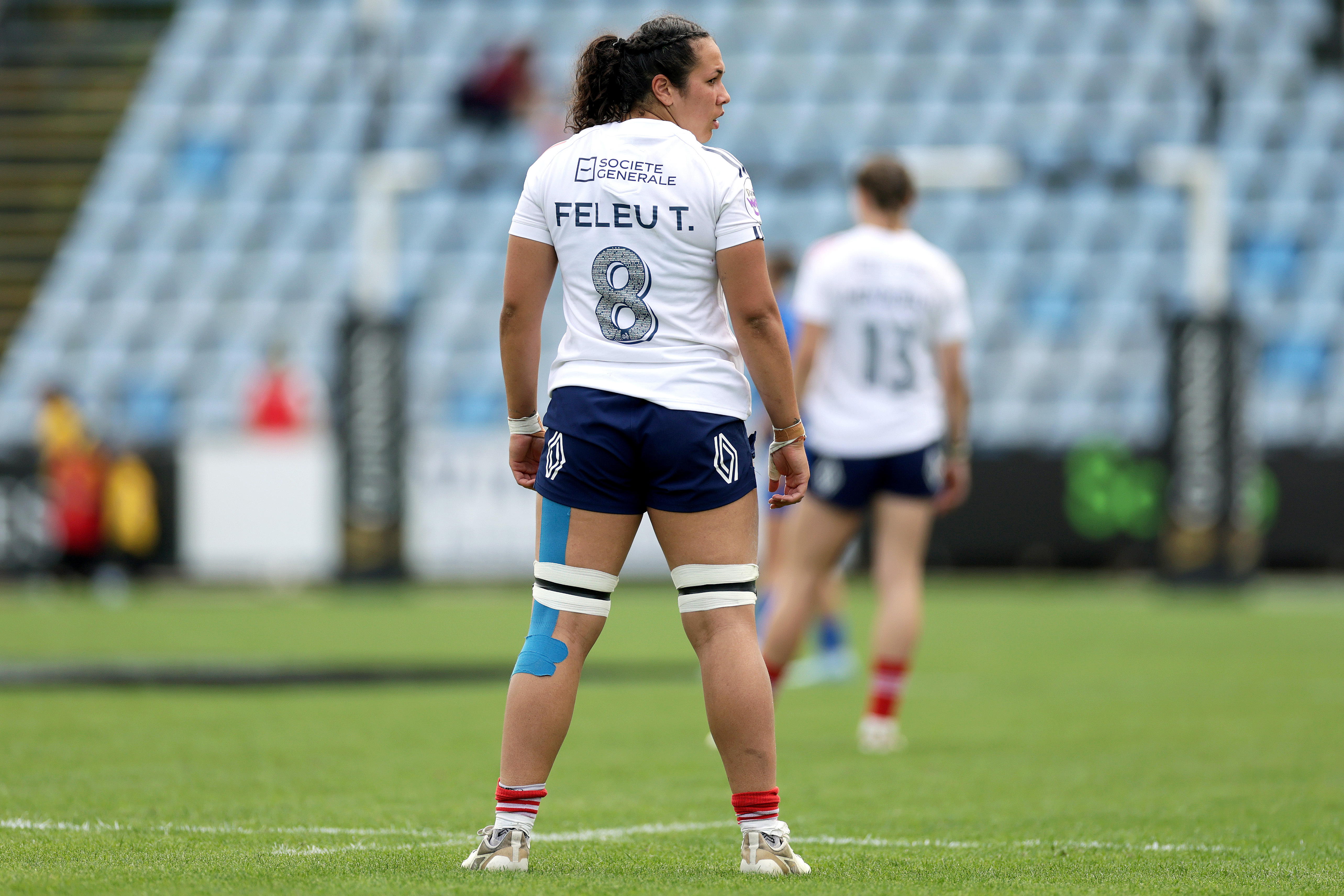 France's Teani Feleu during the 2025 Guinness Women's Six Nations Championship Round 4 game between Italy and France in Stadio Sergio Lanfranchi, Parma, Italy, Saturday, April 19, 2025 (Photo by Laszlo Geczo / Inpho)