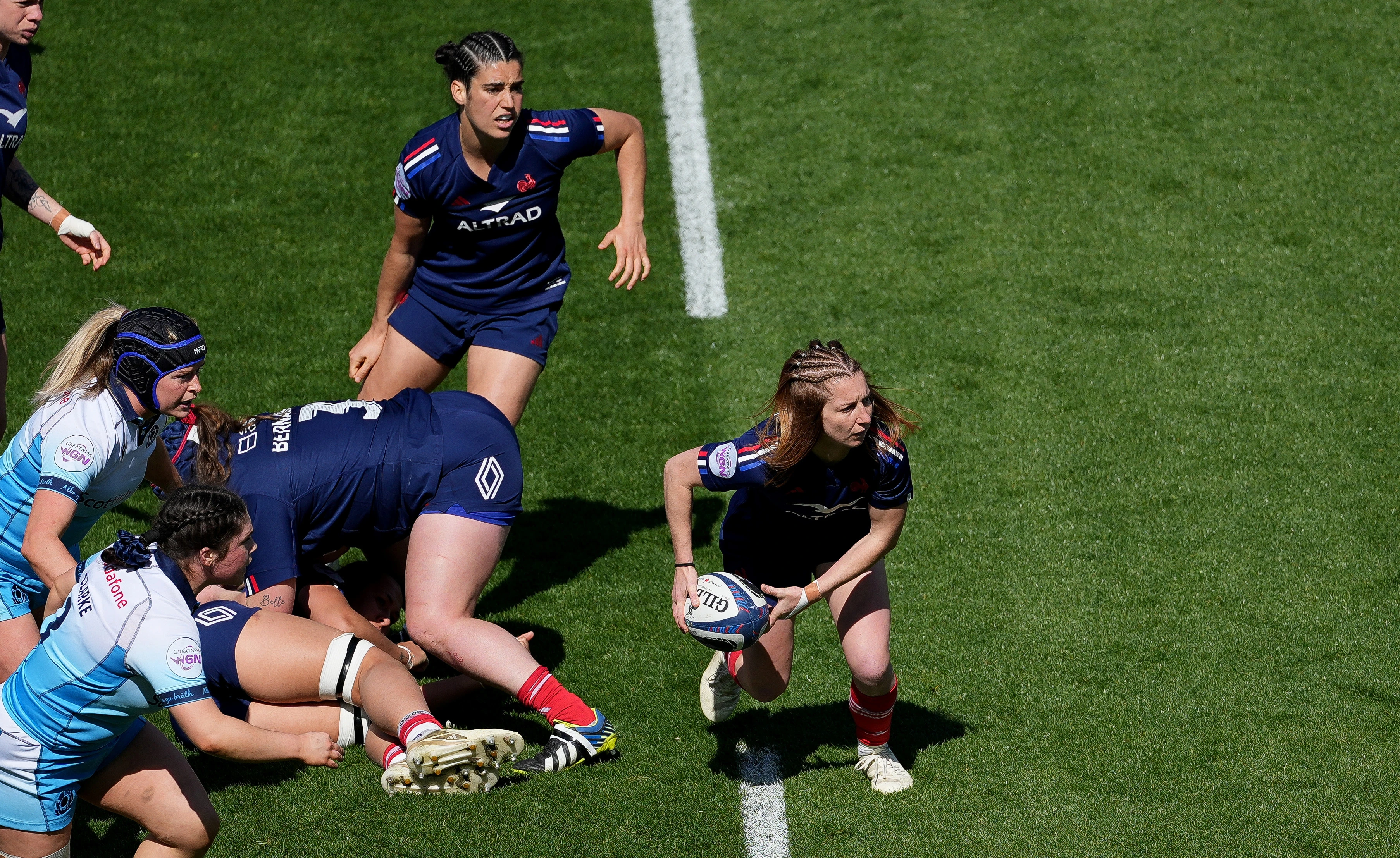 Pauline Bourdon Sansus of France during the 2025 Women’s Six Nations Championship Round 2 game between France and Scotland in the Stade Marcel Deflandre, La Rochelle, France, Saturday, March 29, 2025 (Photo by Dave Winter / Inpho)