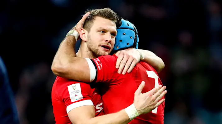 Dan Biggar and Tipuric after beating England in 2020
