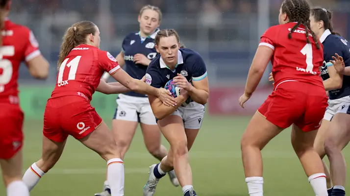 Emma Orr of Scotland during the 2025 Guinness Women's Six Nations Championship Round 1 game between Scotland and Wales in the Hive Stadium, Edinburgh