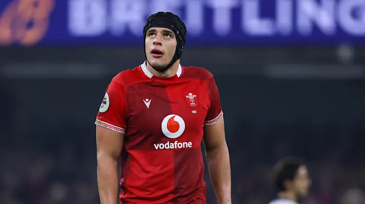 Dafydd Jenkins looks up into the Principality Stadium stands during the 2025 Quilter Nations Series.