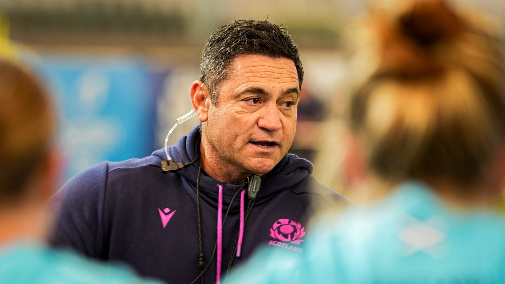 Sione Fukofuka during one of his first training sessions with Scotland Women.