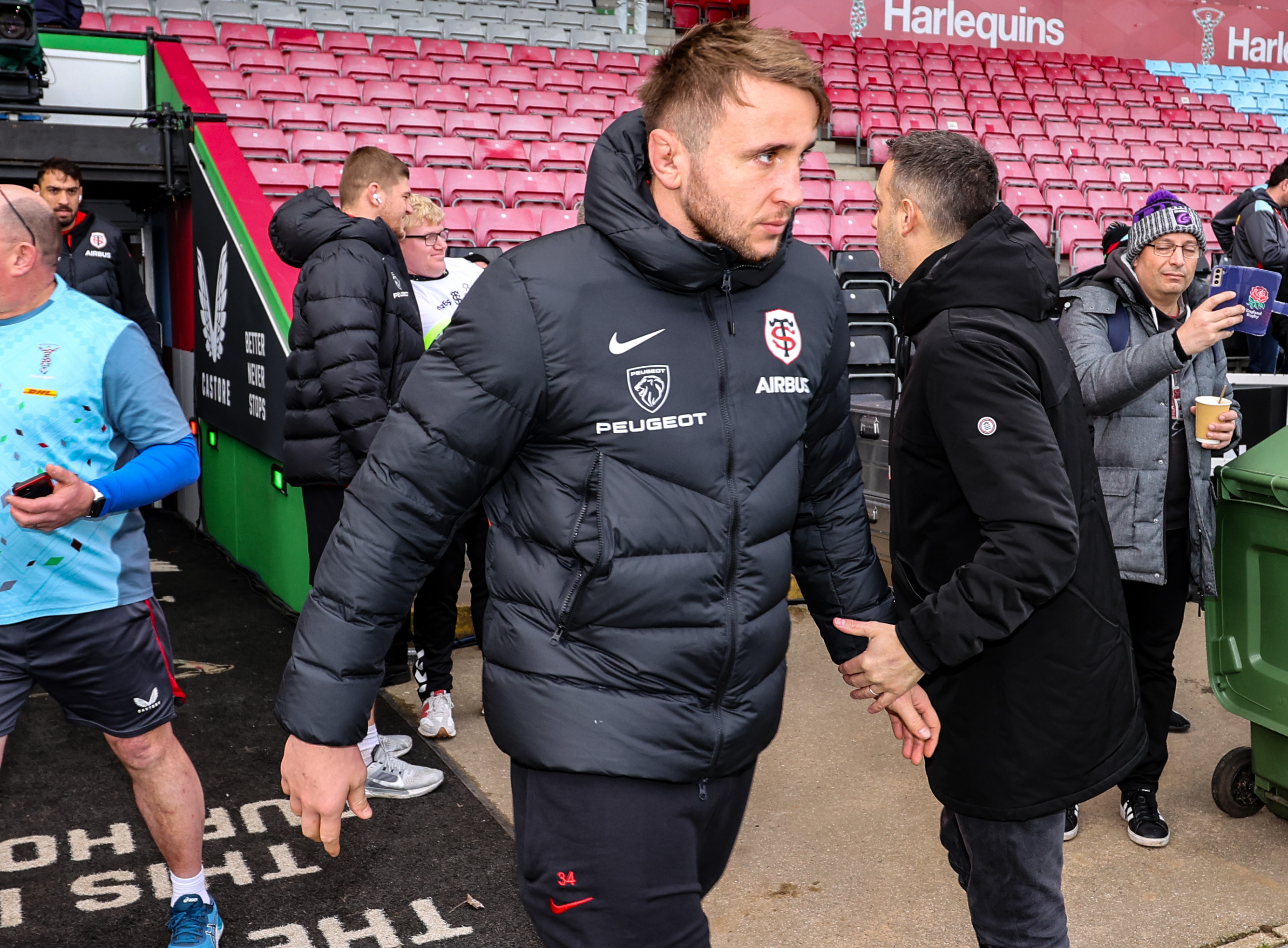 Investec Champions Cup Round 2, Twickenham Stoop, London, England 17/12/2023 
Harlequins vs Toulouse   
Stade Toulousain's Anthony Jelonch 
Mandatory Credit ©INPHO/Billy Stickland