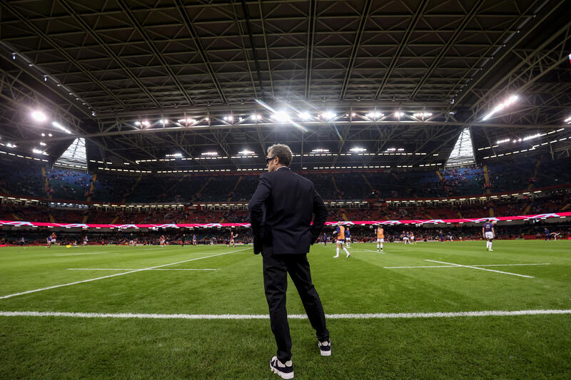 France's Head Coach Fabien Galthié ahead of the 2024 Guinness Six Nations Championship Round 4 between Wales and France in the Principality Stadium, Cardiff, Wales Sunday, March 10, 2024 (Photo by Dan Sheridan / Inpho)
