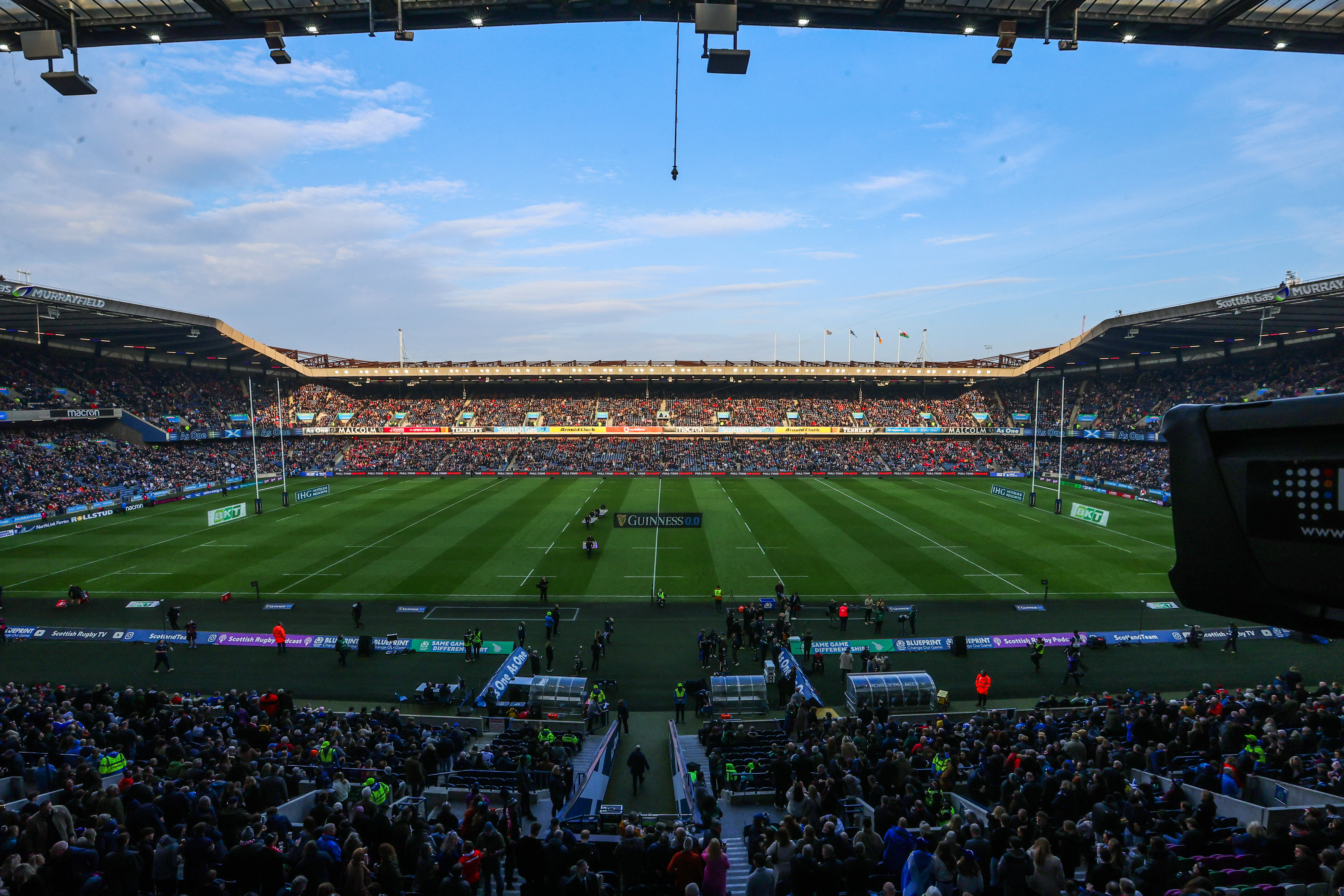 A view of Murrayfield Stadium on match day in the Guinness Men's Six Nations.