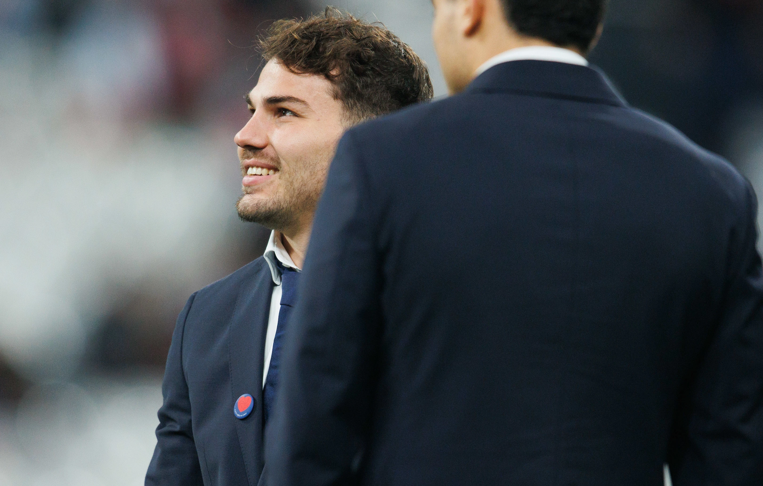 France's Antoine Dupont inspects the pitch ahead of the Autumn Nations Series between France and Argentina at Stade de France, Paris, France Friday, November 22nd, 2024 (Photo by Tom Maher / Inpho)
