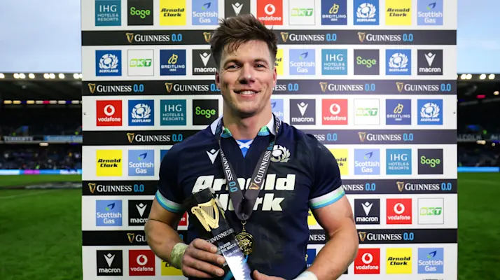 Huw Jones Player of the Match v Italy