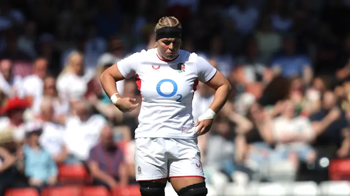 England's Abi Burton during the 2026 Guinness Women's Six Nations Championship Round 3 game between England and Wales in Ashton Gate Stadium, Bristol