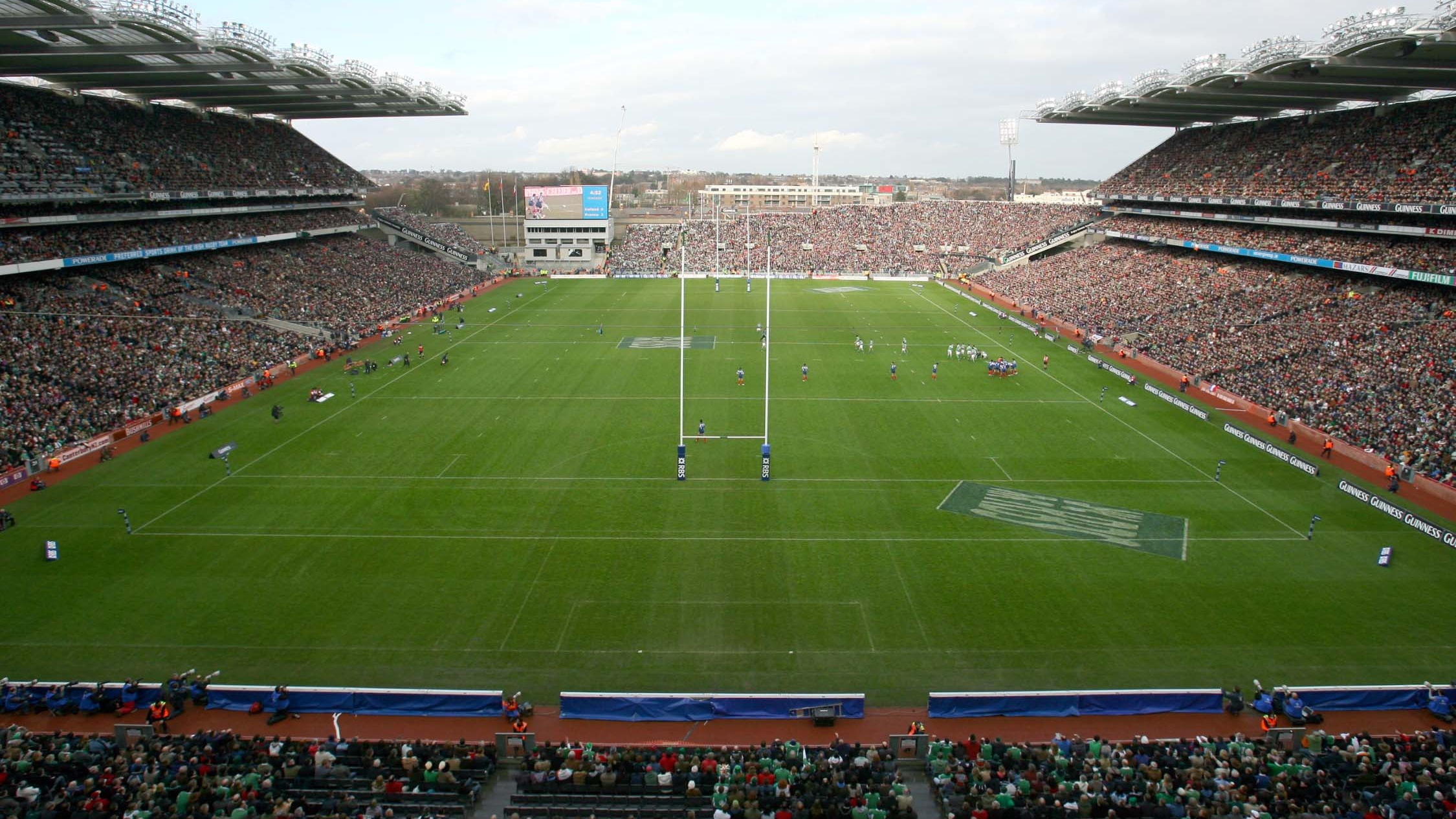 Aerial view of Croke Park during the 2007 Six Nations match between Ireland and France.