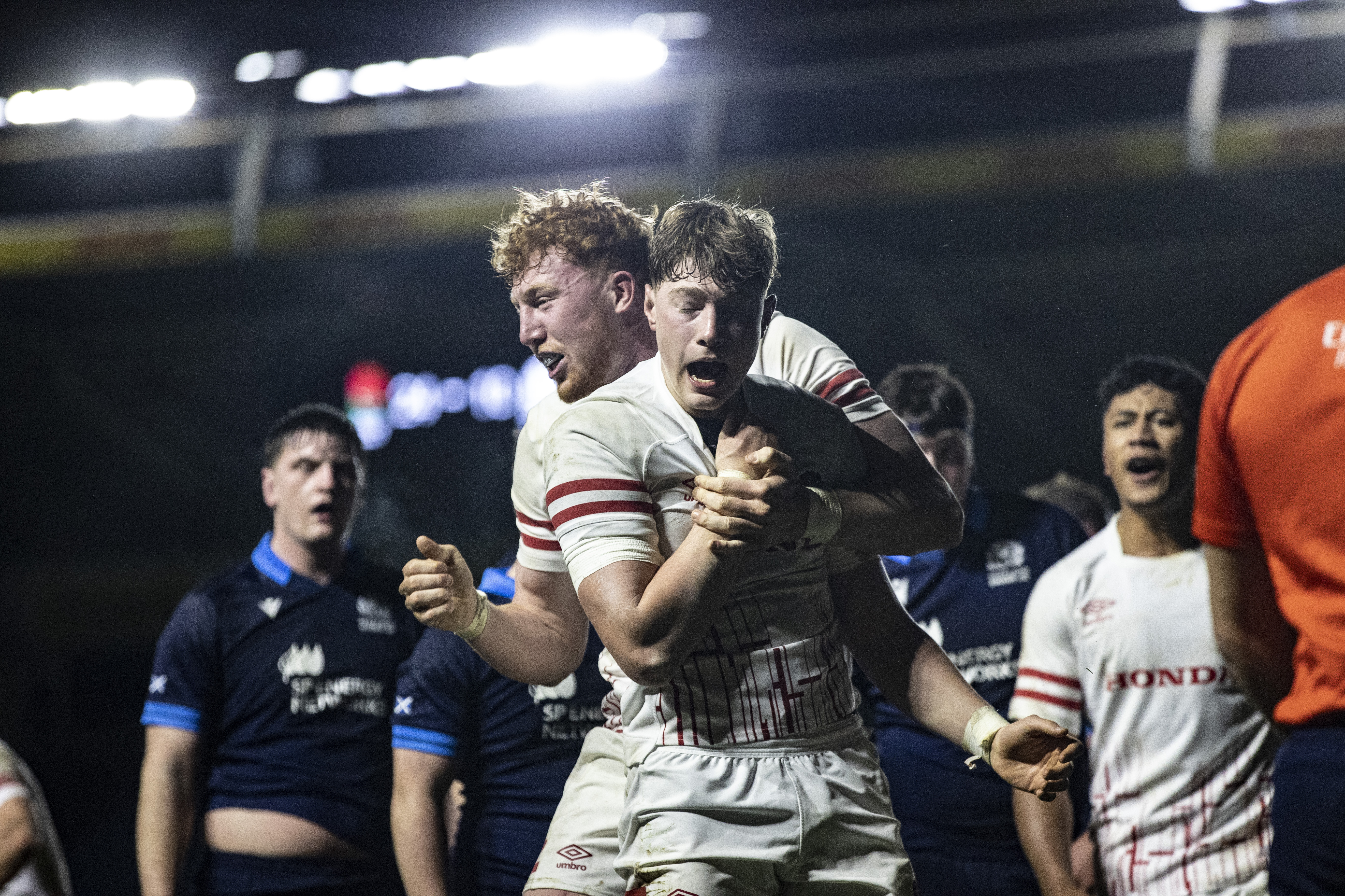 Finn Carnduff celebrates