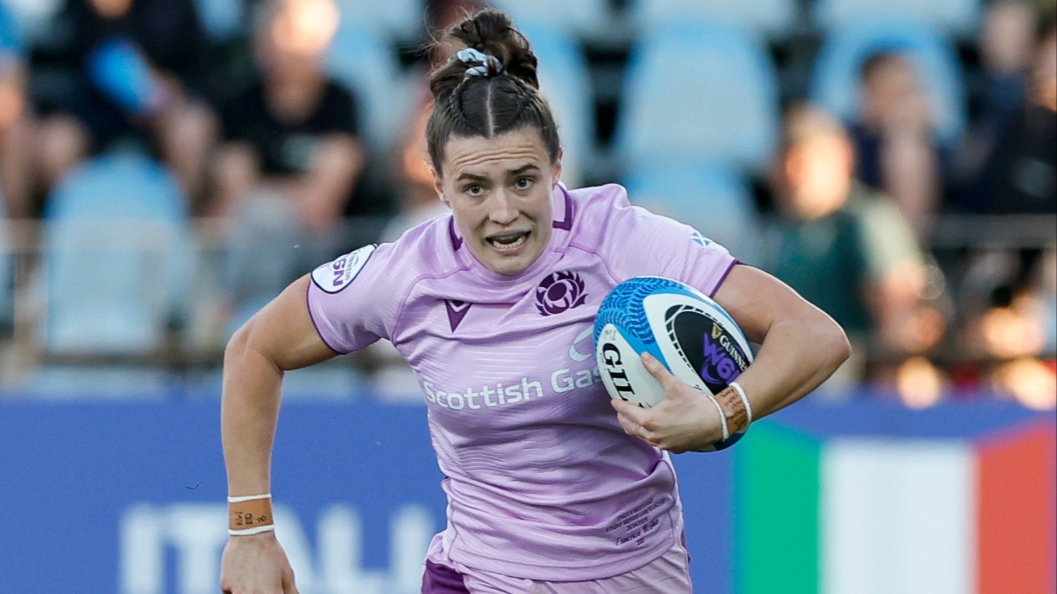 Scotland's Francesca McGhie during the 2026 Guinness Women's Six Nations Championship Round 3 game between Italy and Scotland in Stadio Sergio Lanfranchi, Parma