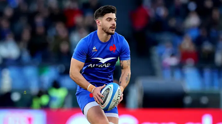 Romain Ntamack en action lors du dernier Tournoi des Six Nations