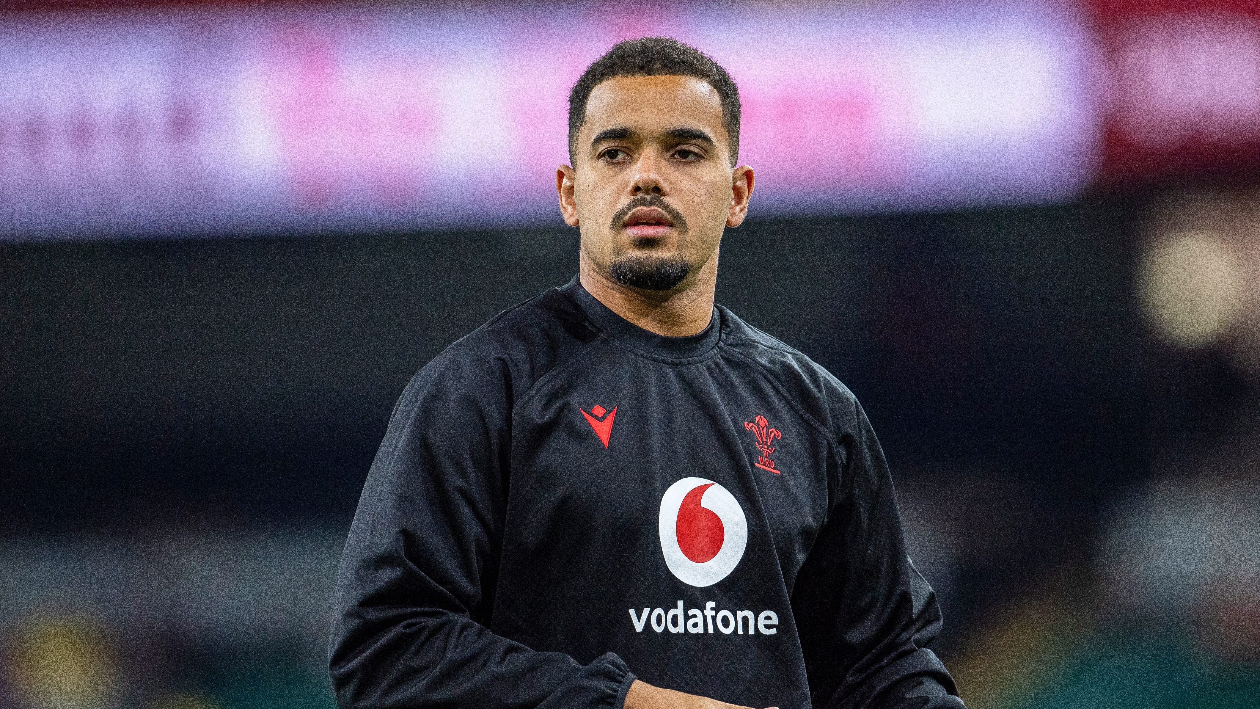 Ben Thomas during the warm-up ahead of the 2025 Quilter Nations Series game between Wales and Japan.