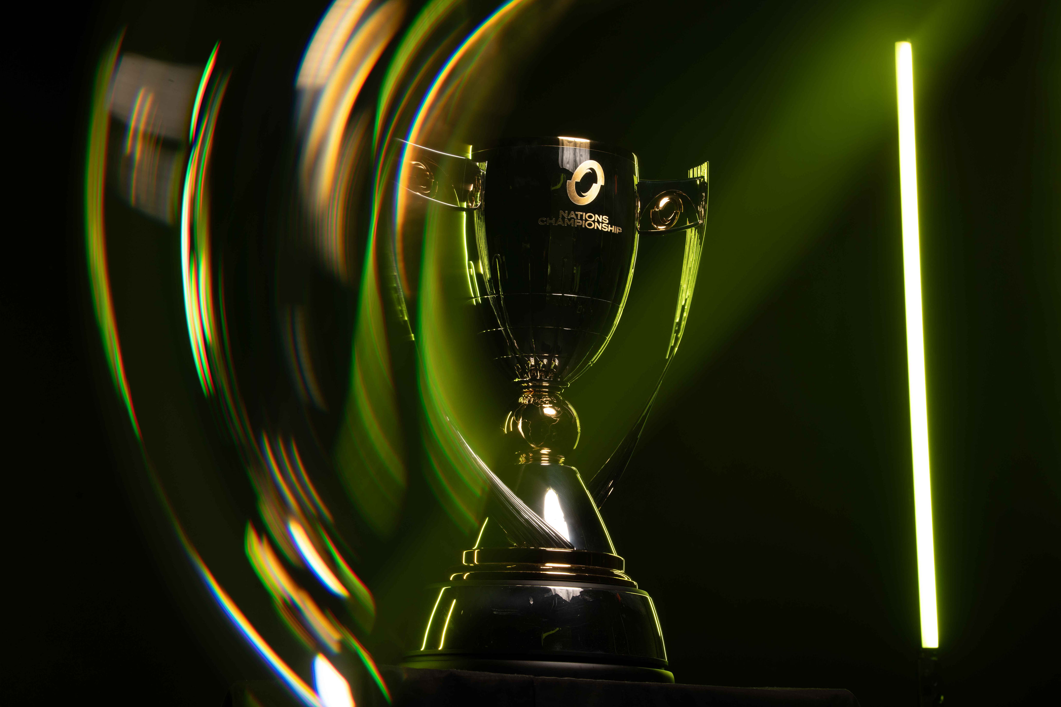A view of the new Nations Championship trophy.