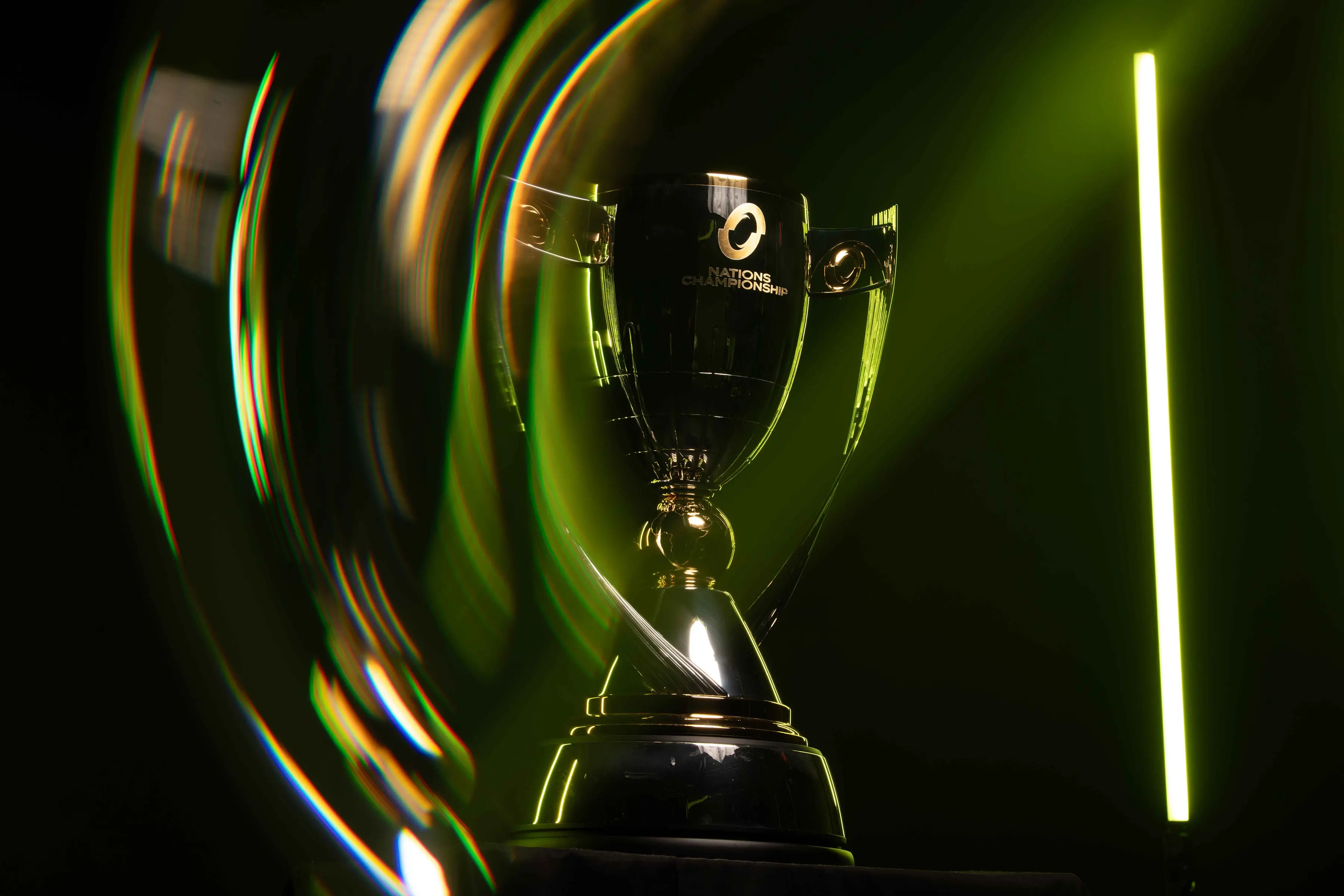 A view of the new Nations Championship trophy.