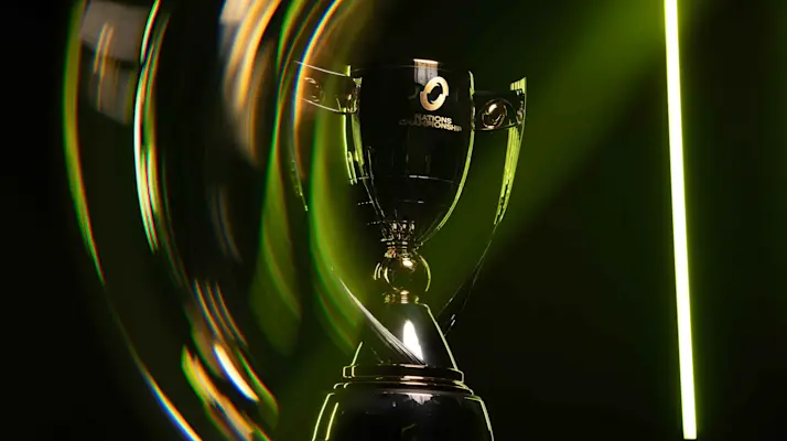 A view of the new Nations Championship trophy.