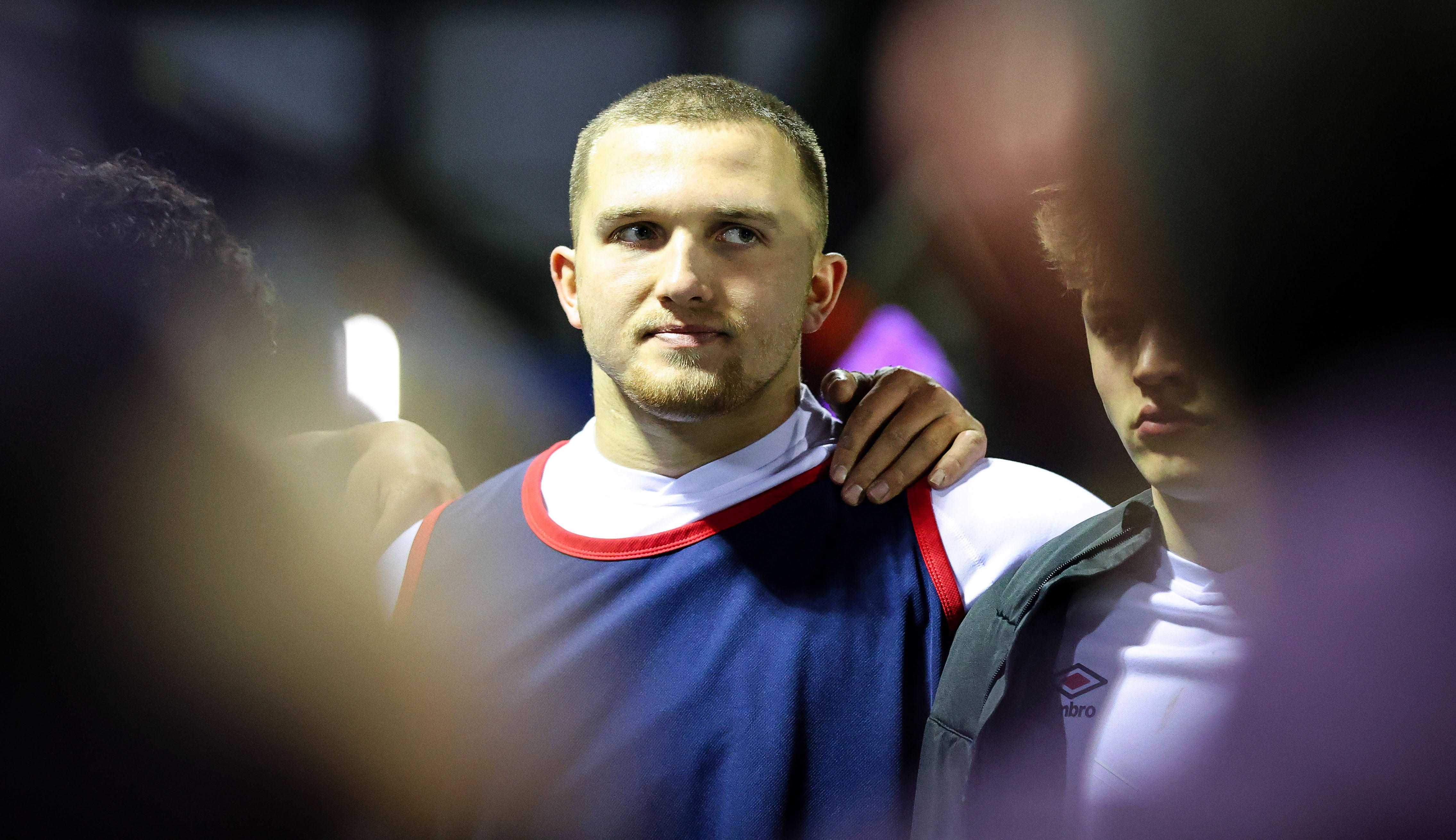 England's Ollie Scola dejected after the 2025 Under 20 Six Nations Championship Round 5 game between Wales and England in the Cardiff Arms Park