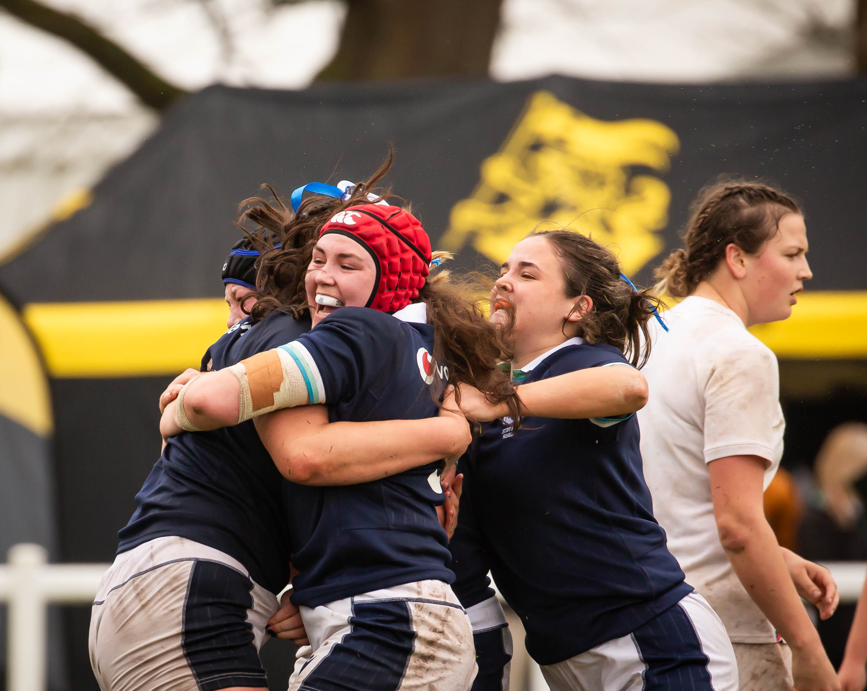 Scotland Under-18s celebrate their win over England